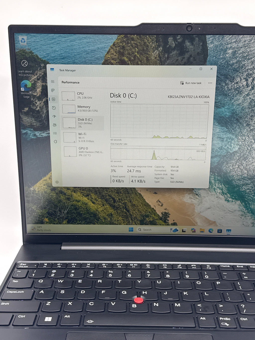 Lenovo ThinkPad E16 Gen 1 Ryzen 7 7730U 40GB RAM 1TB SSD