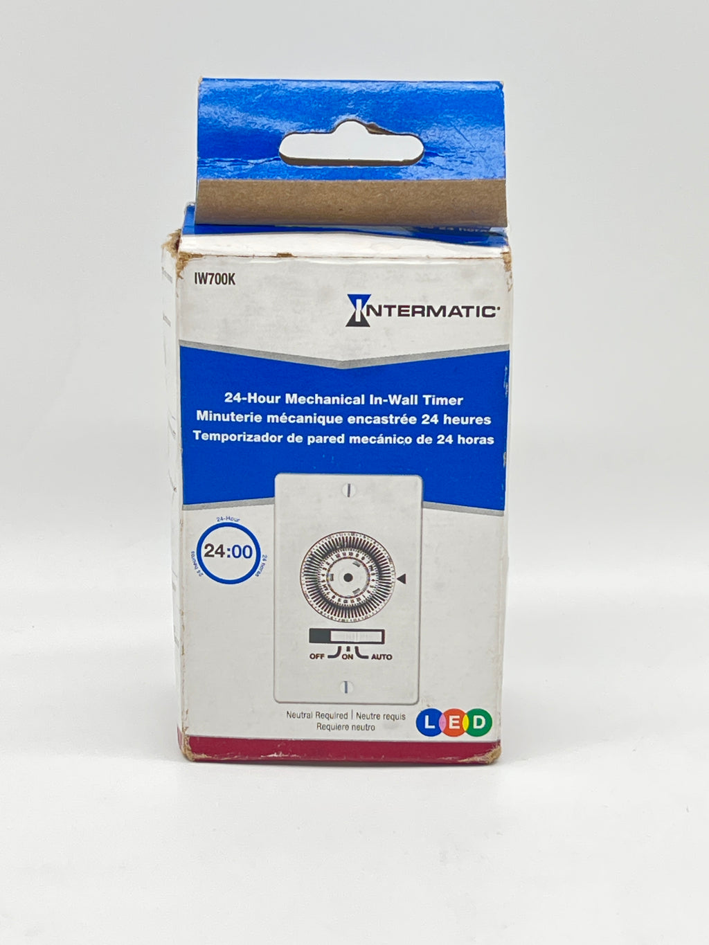 Intermatic IW700K White Timer Wall Switch 1350W Programmable Indoor-Used with box