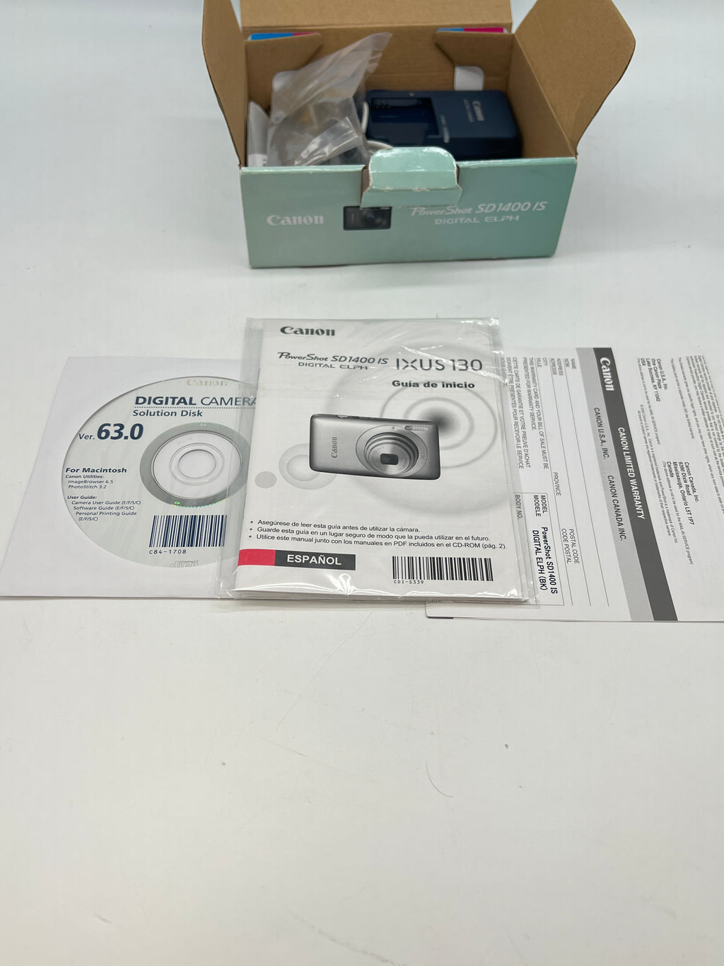 Canon PowerShot SD1400 IS 14.1MP Digital Elph Camera - Used with box