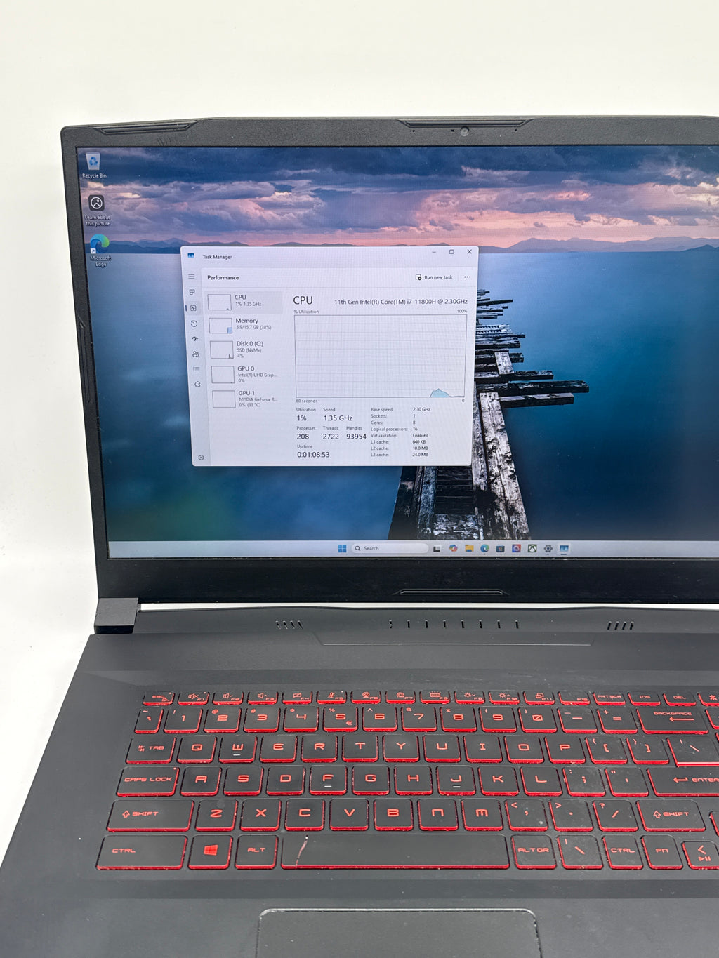 MSI Katana GF76 i7-11800H 16GB RAM 512GB SSD RTX 3050 - For Parts Read