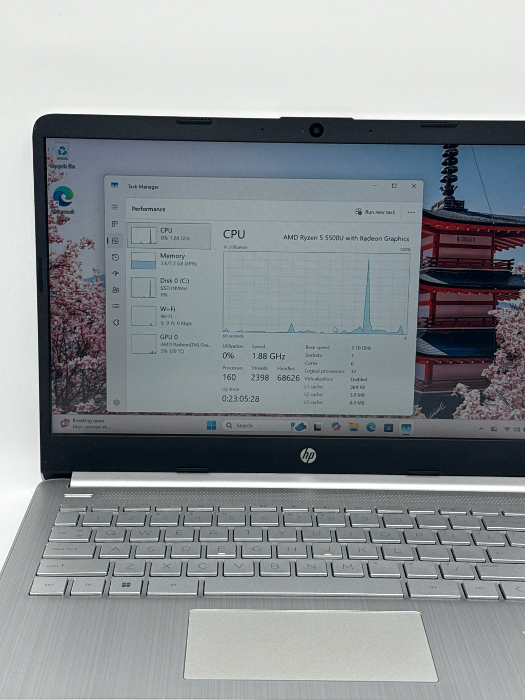 HP 14-FQ1025NR Ryzen 5 5500U 8GB RAM 256GB SSD
