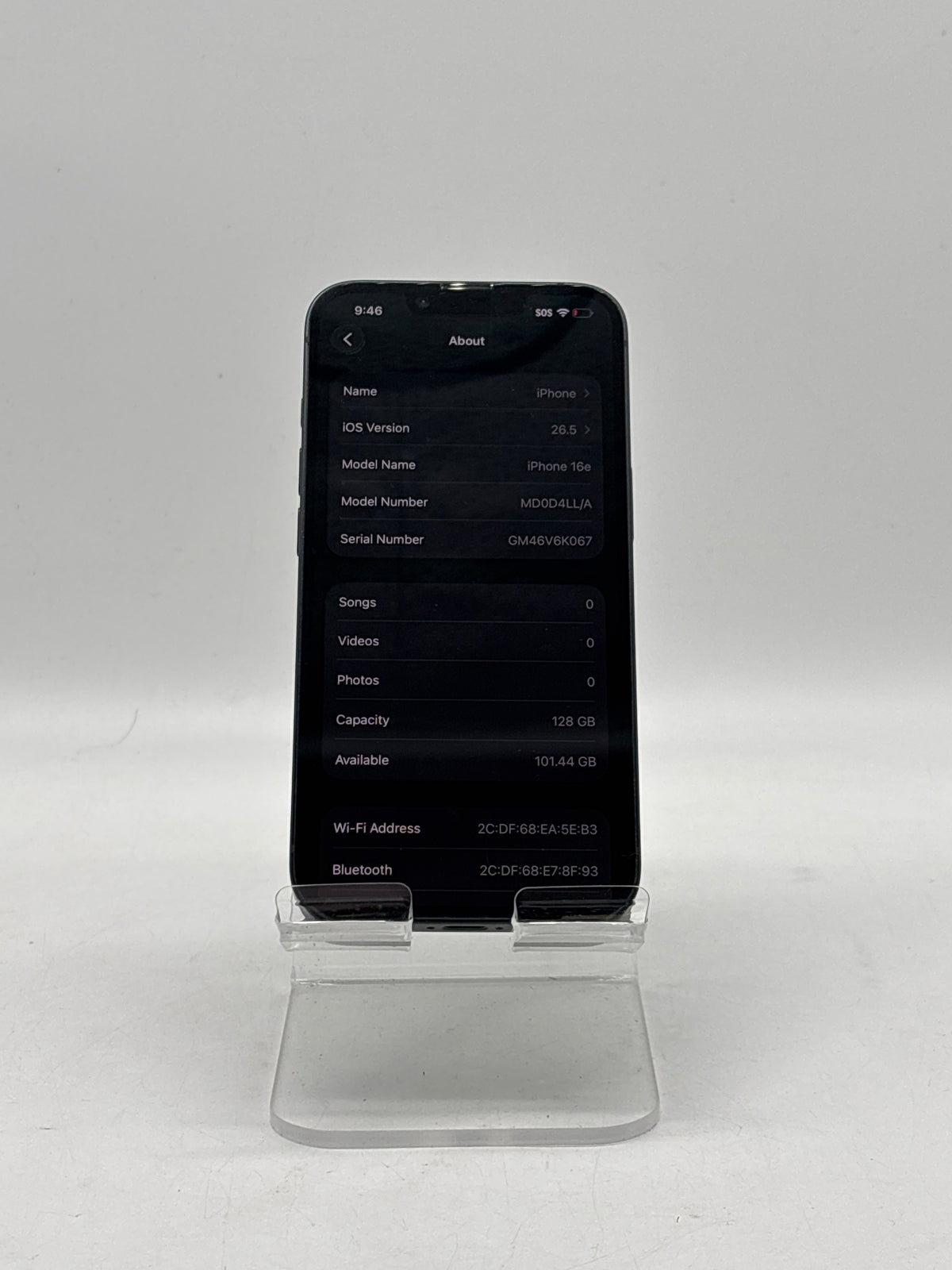 Apple iPhone 16e A3212 128GB Unlocked Black - Used