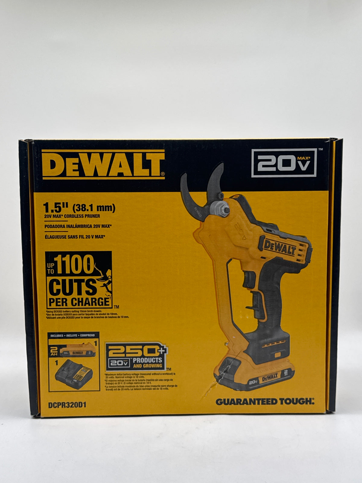 DEWALT DCPR320D1 20V MAX Cordless Pruner Kit LED Light - New