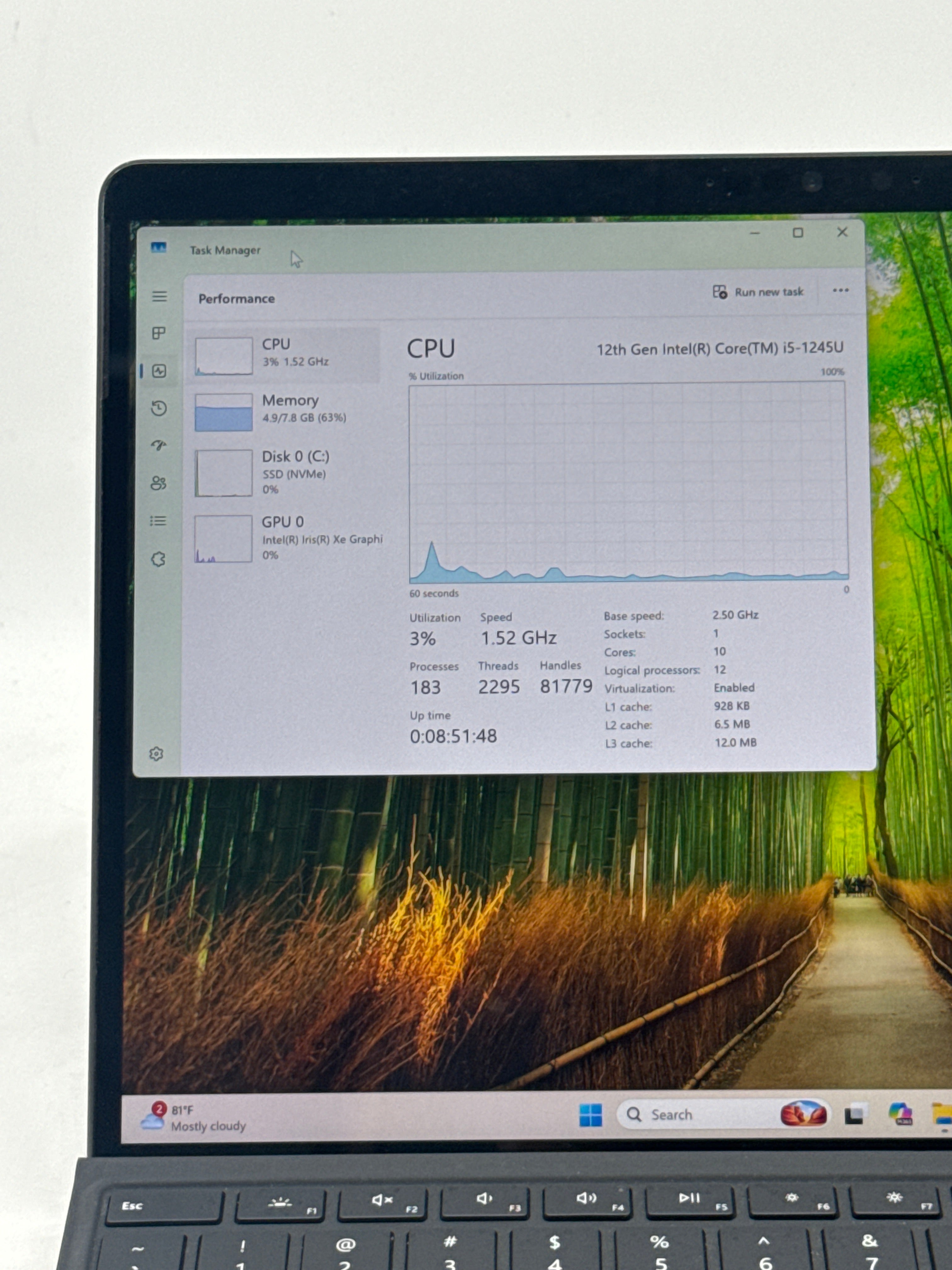 Microsoft Surface Pro 9 13" i5-1245U 8GB 256GB SSD Remotely Managed - For Parts
