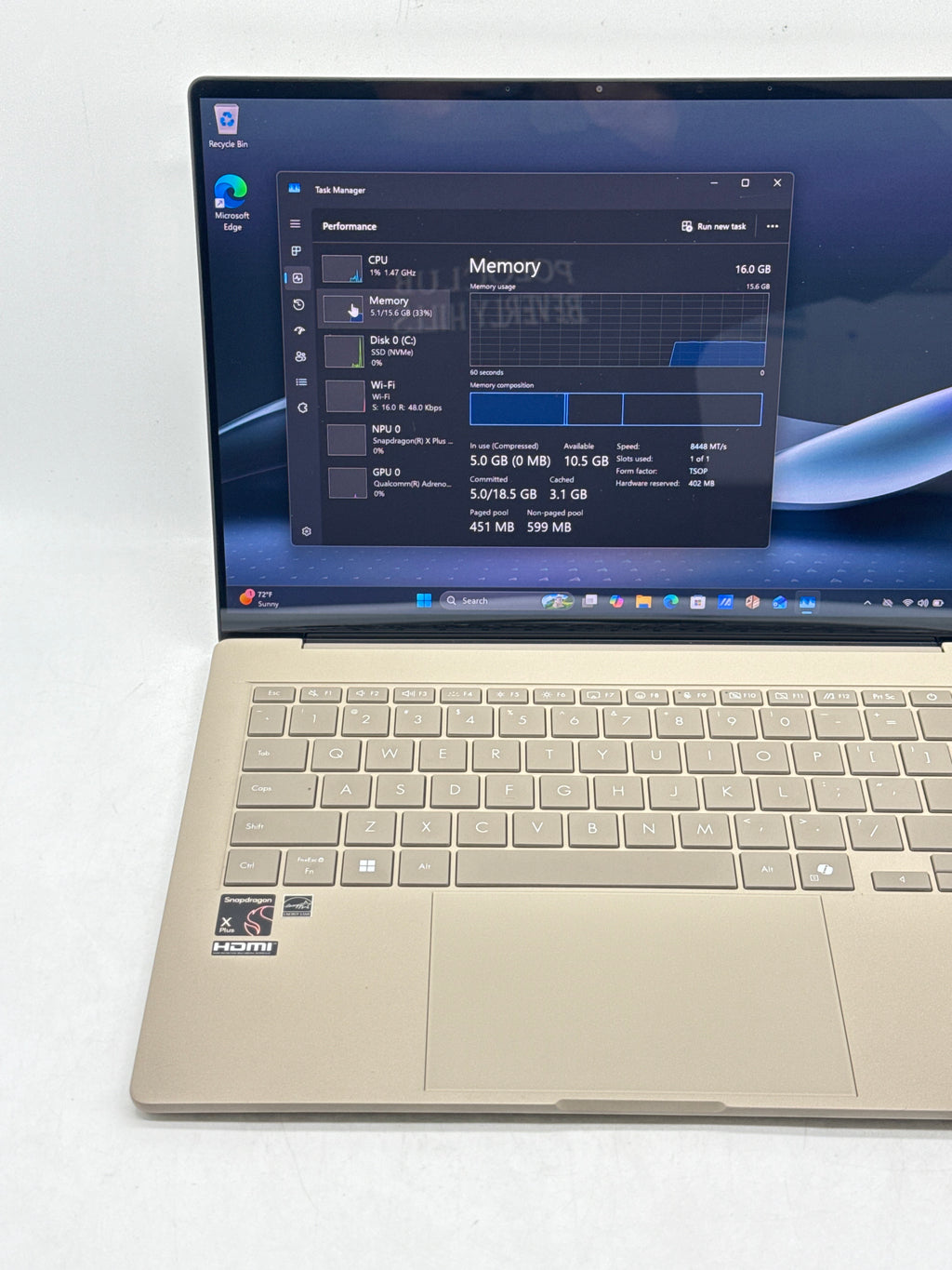 Asus ZenBook A14 UX3407QA Snapdragon X Plus 16GB RAM 512GB SSD - READ