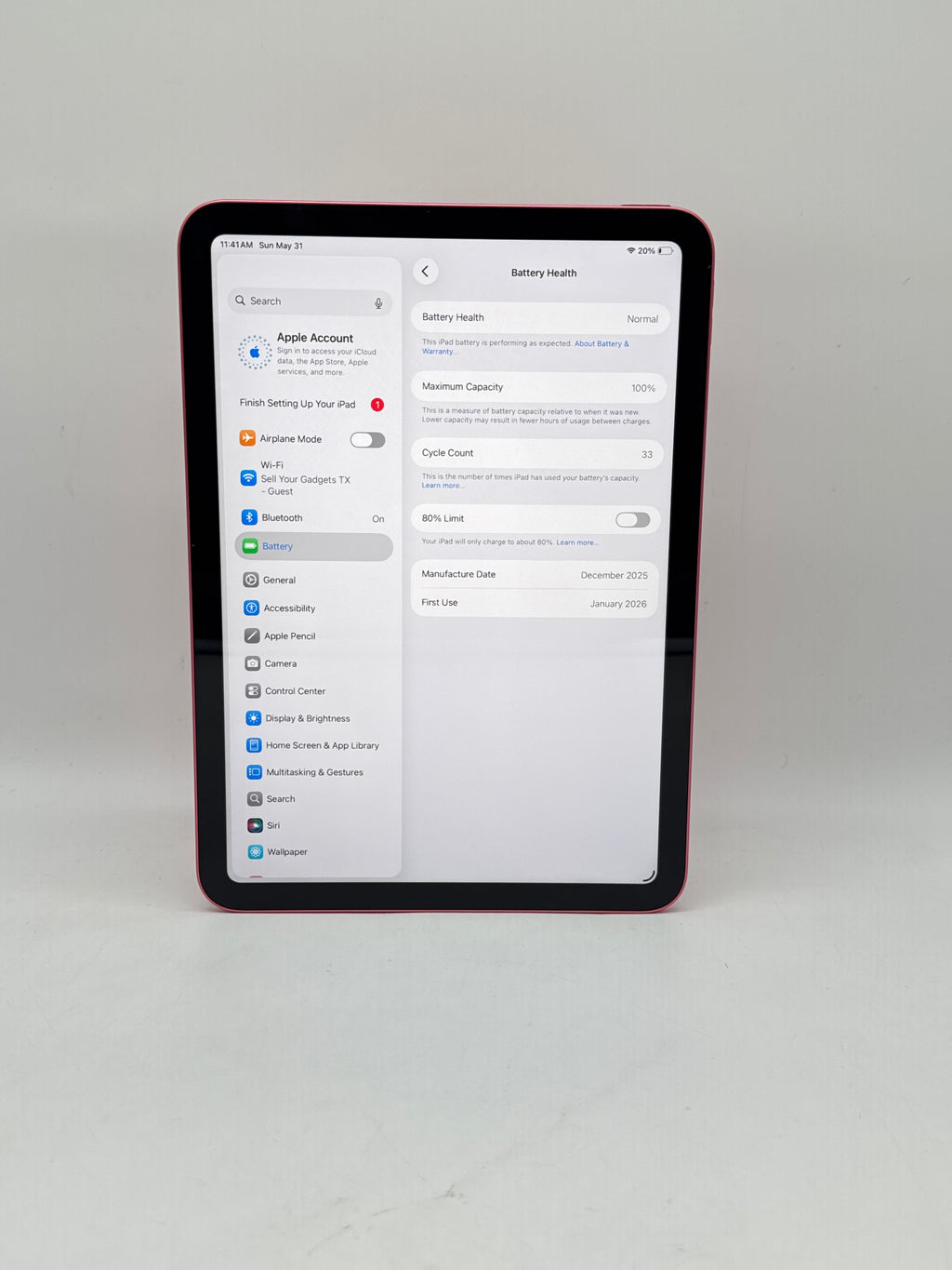Apple iPad 11th Gen A16 A3354 128GB Wi Fi - Used with Box