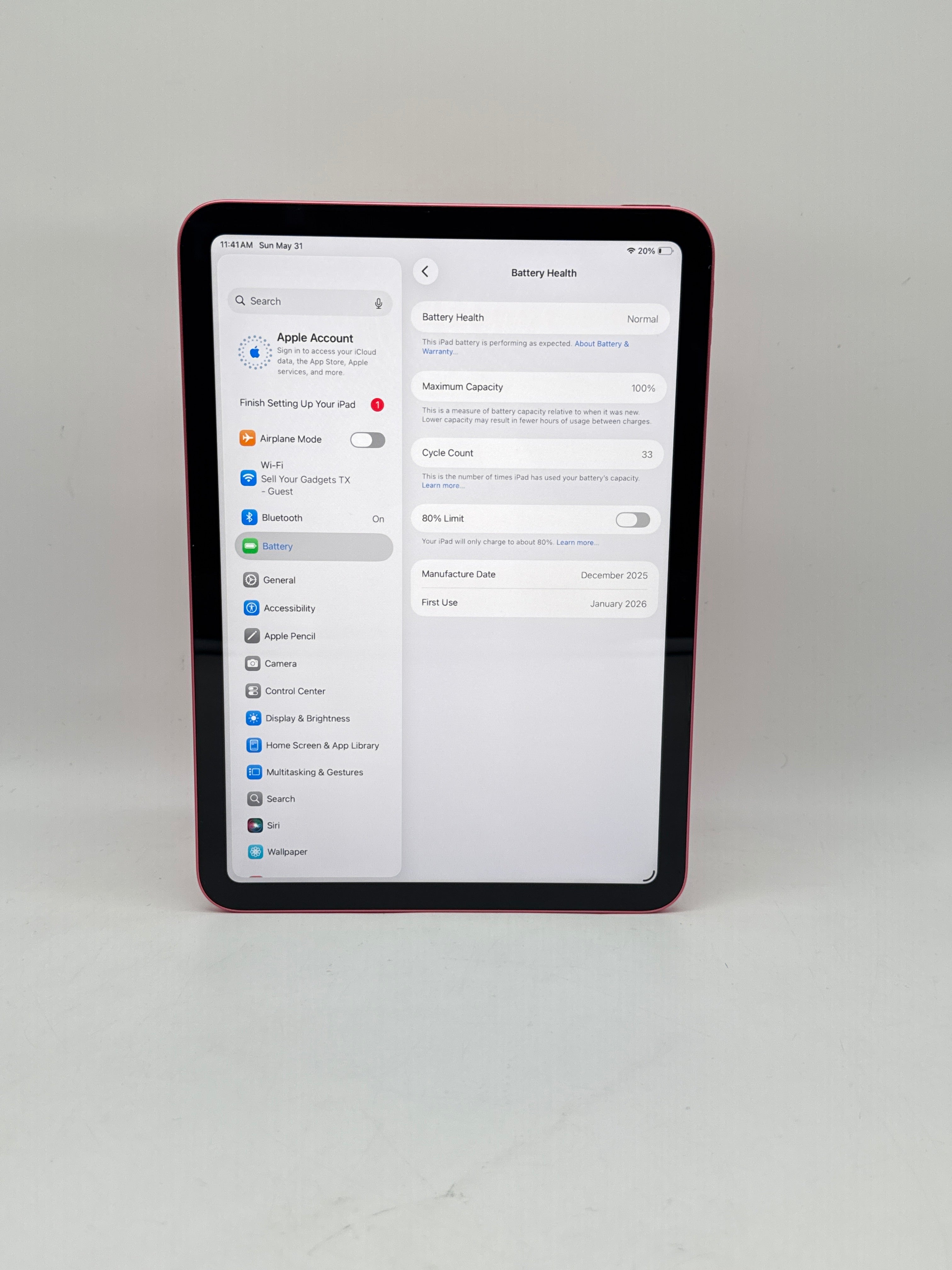 Apple iPad 11th Gen A16 A3354 128GB Wi Fi - Used with Box