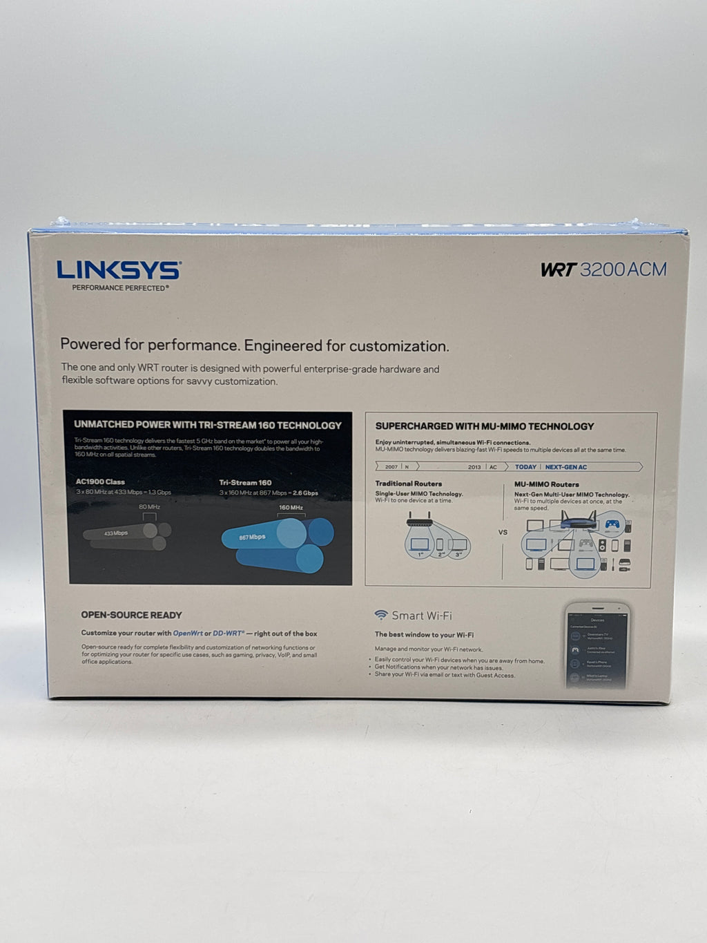 Linksys WRT3200 ACM Dual-Band WiFi Router - New In Box