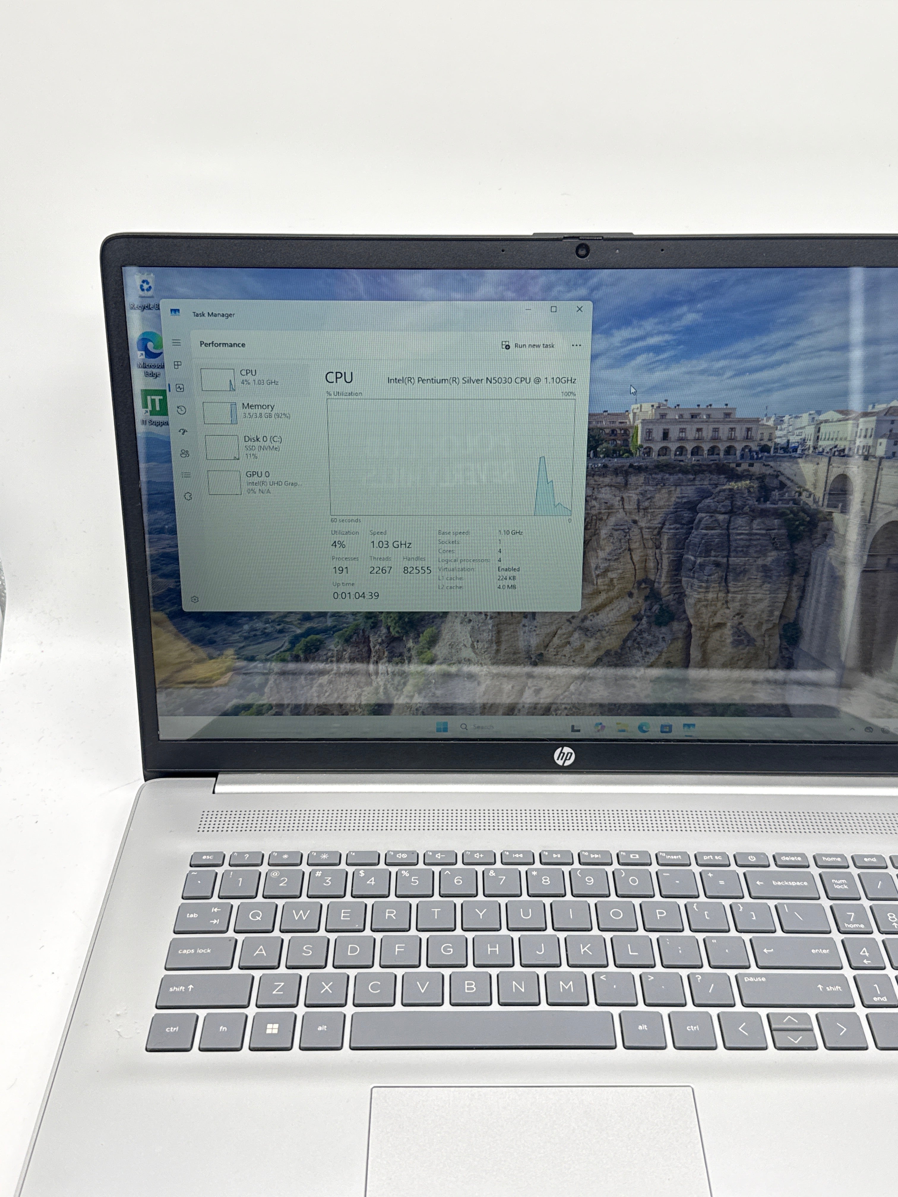HP Laptop 17-cn0xxx 17.3" Pentium Silver N5030 4GB RAM 128GB SSD - Used