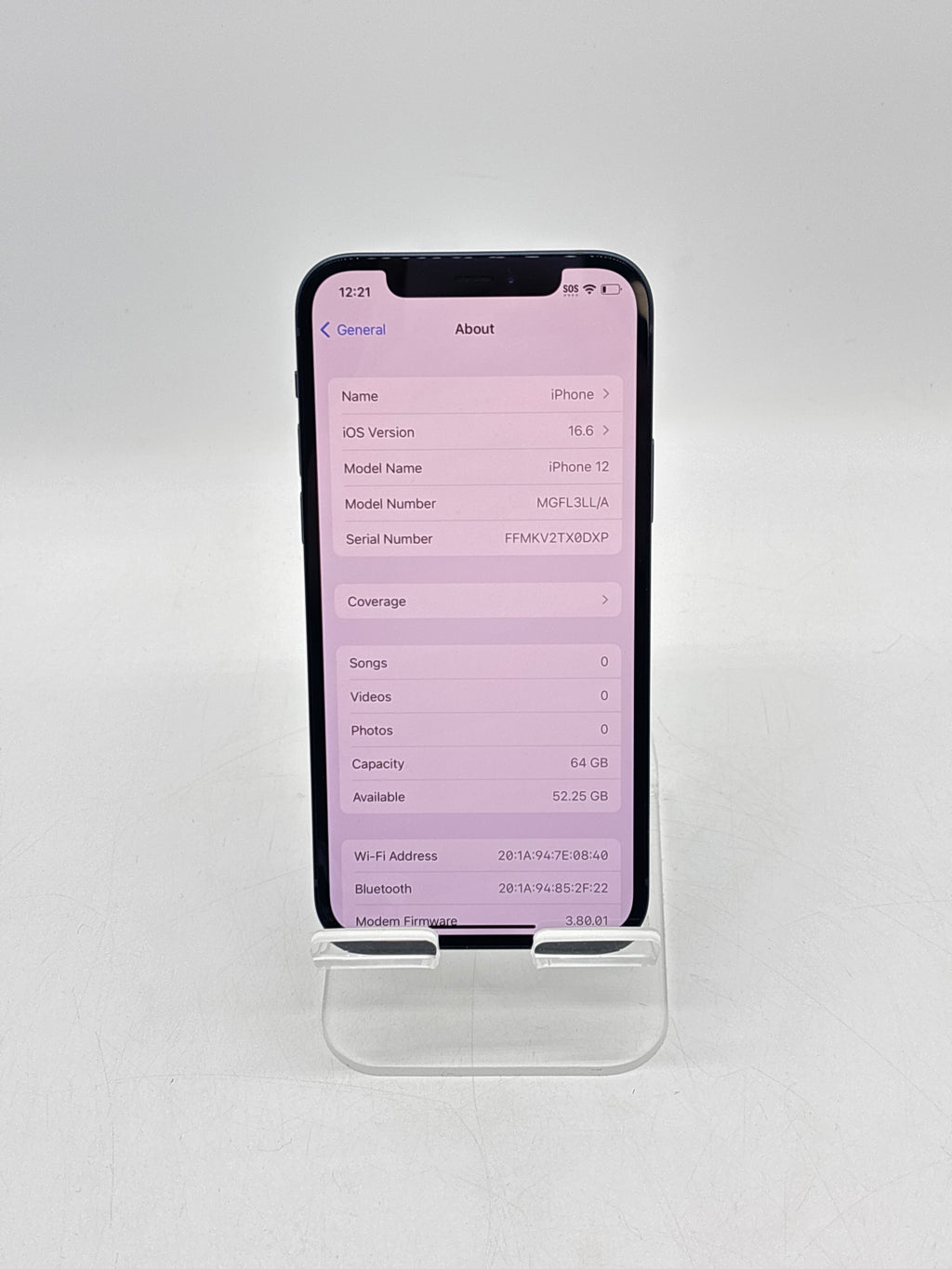 Apple iPhone 12 6.1 inch 64GB Black Used T-Mobile