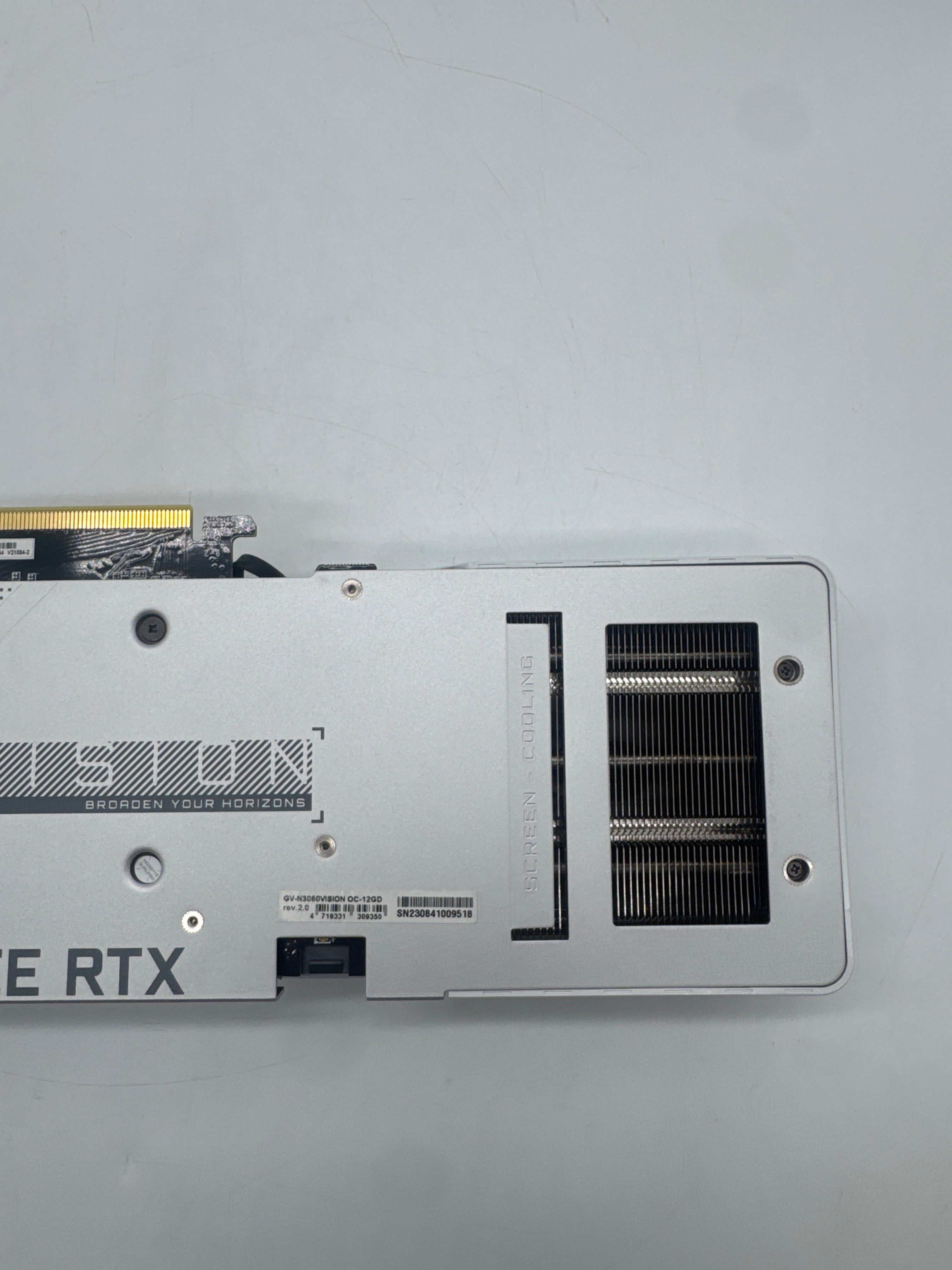 Gigabyte GeForce RTX 3060 Vision OC 12GB White GV-N3060VISION - For Parts [Untested]