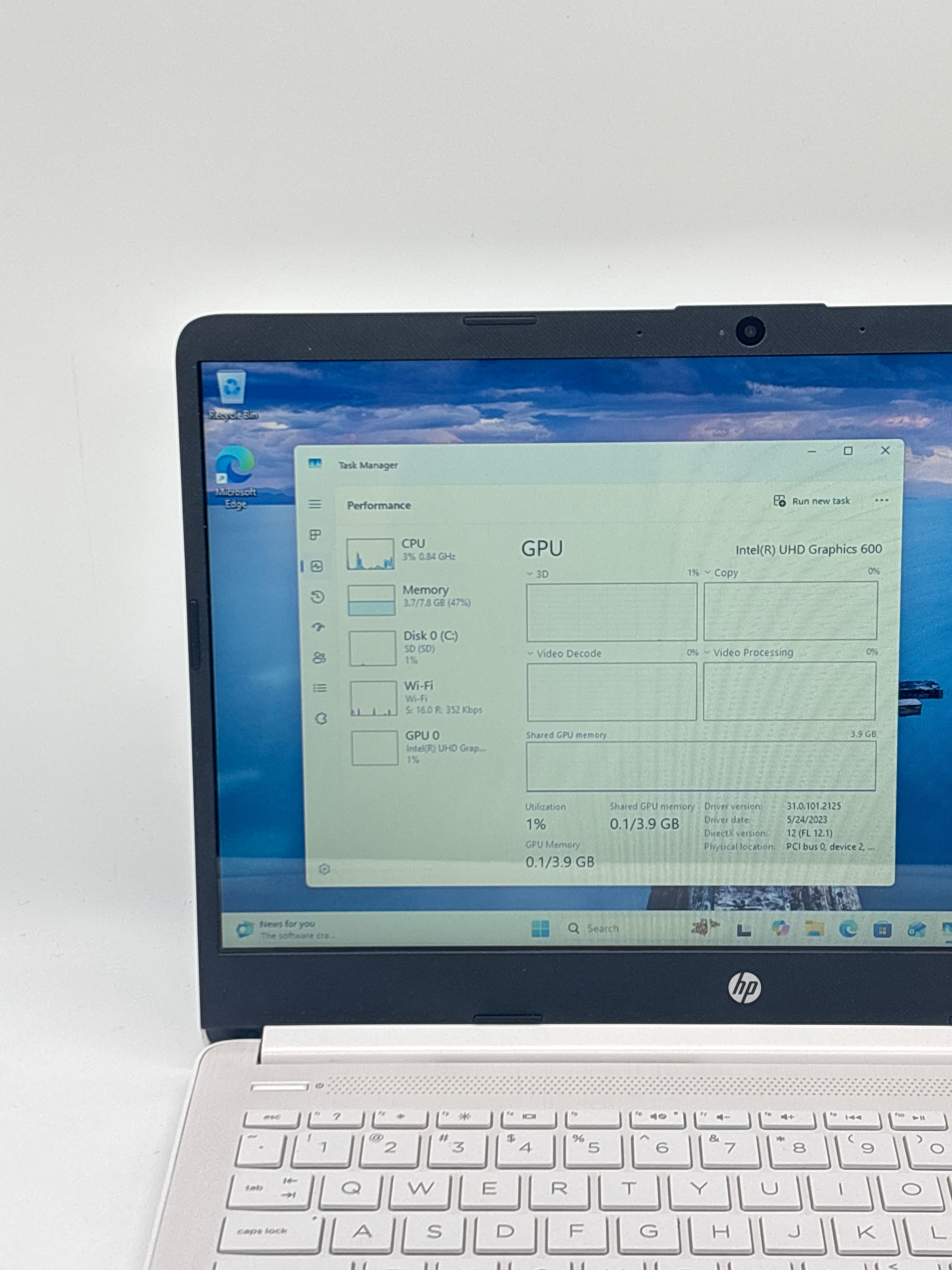 HP Laptop 14-dq0052dx Intel Celeron N4120 8GB RAM 64GB SSD - Used