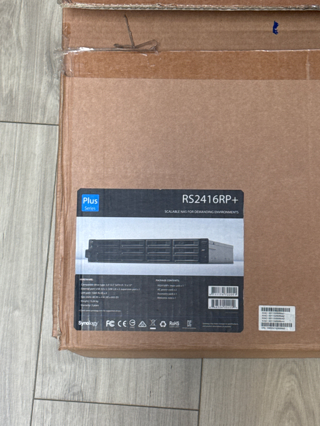 Synology RS2416RP+ 12-Bay NAS Server w/ 12 x 8TB Seagate IronWolf Pro Drives