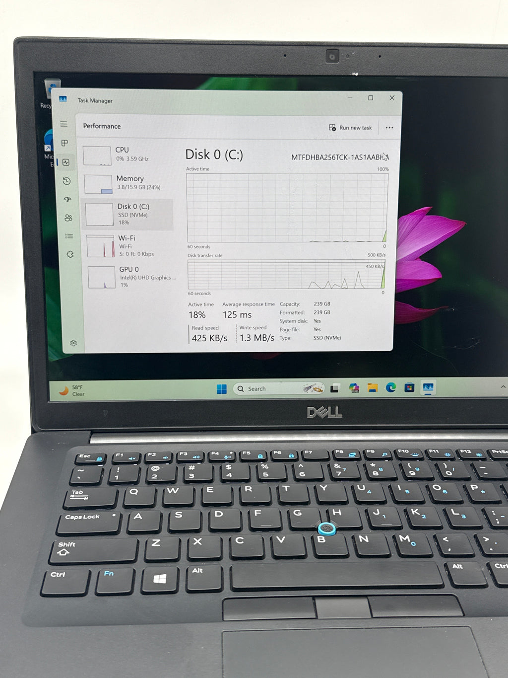 Dell Latitude 7490 i5-8350U 16GB RAM 256GB SSD