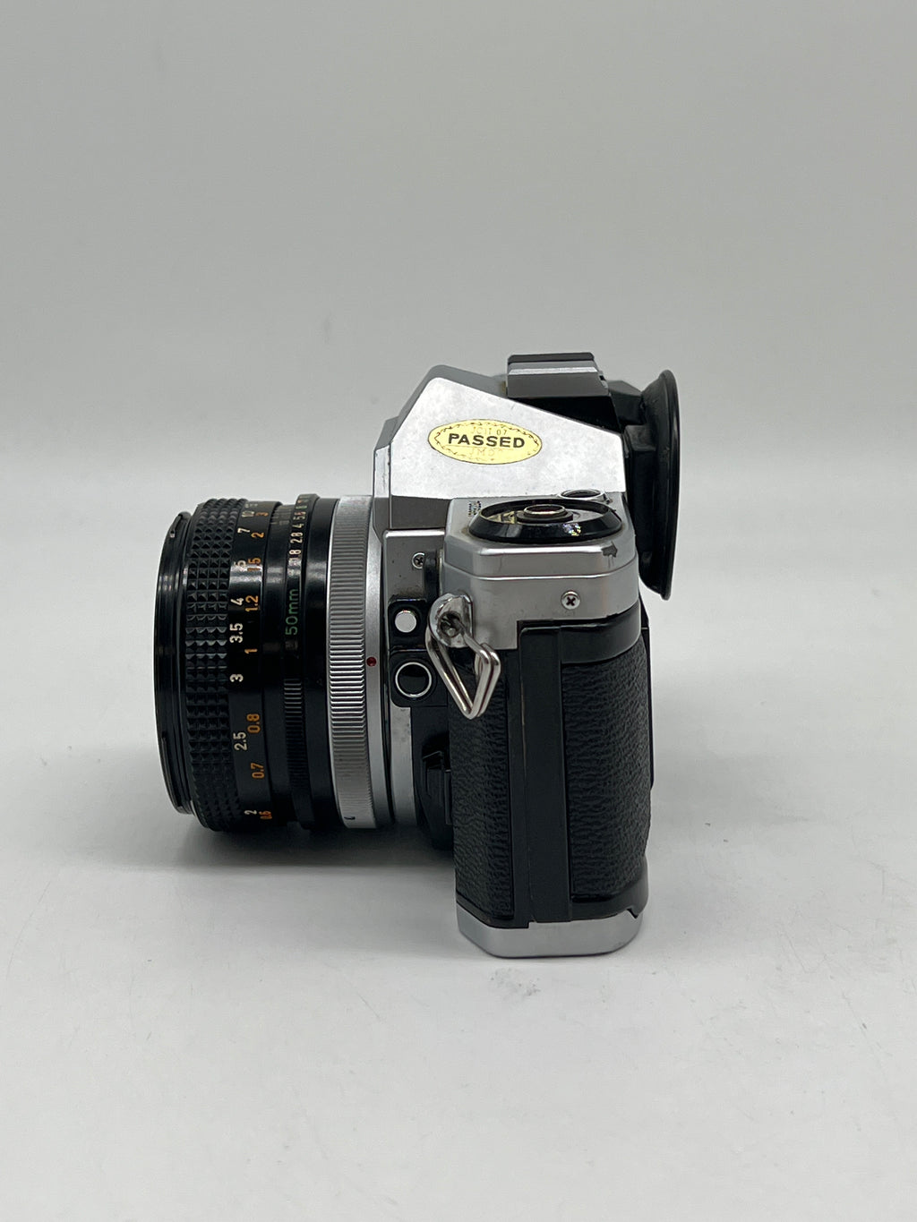 Canon AE-1 Silver SLR Camera 35mm W/50mm f/1.8 FD Lens Untested