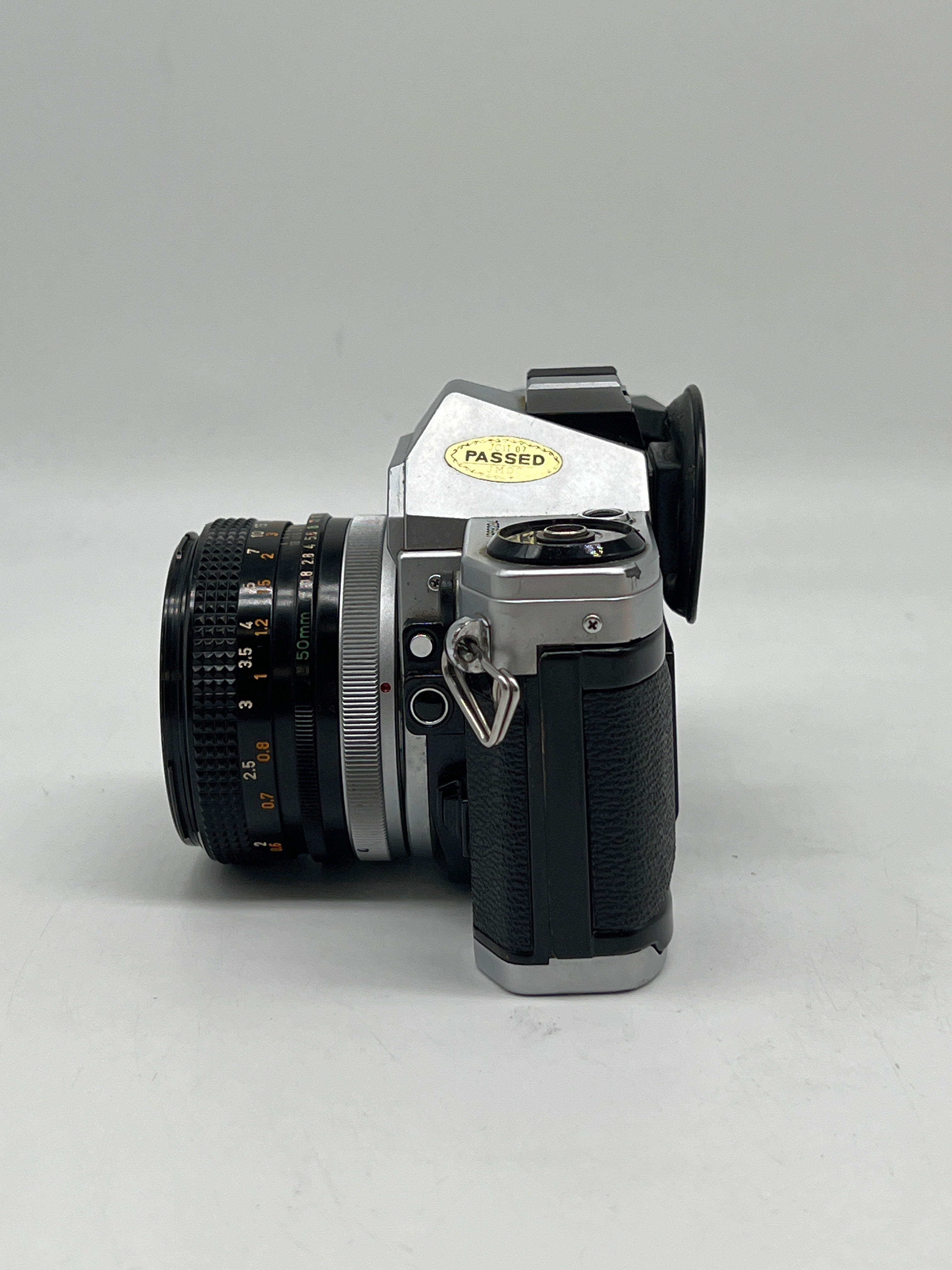 Canon AE-1 Silver SLR Camera 35mm W/50mm f/1.8 FD Lens Untested
