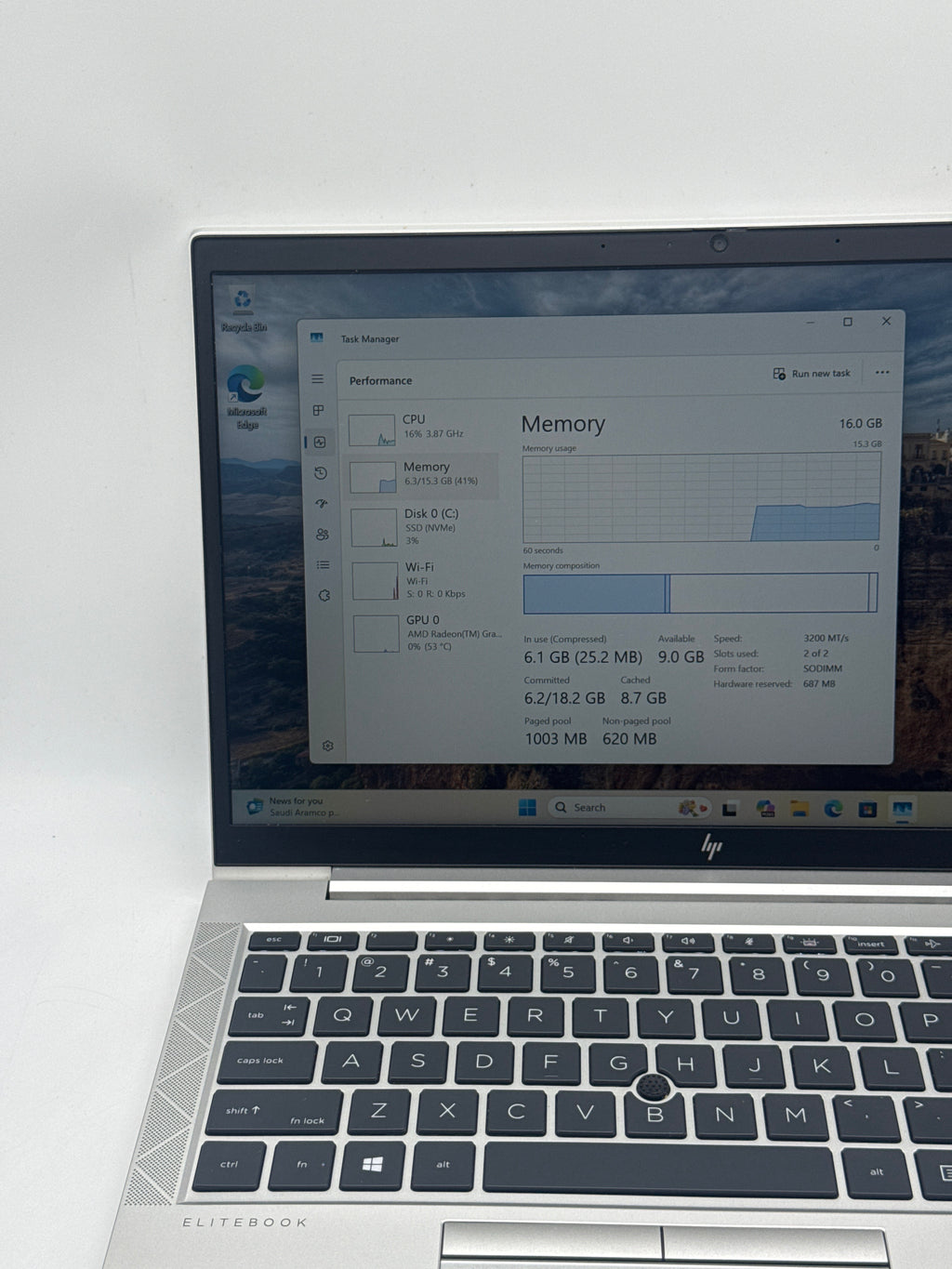 HP Elitebook 845 G7 Ryzen 5 Pro 4650U 16GB RAM 256GB SSD