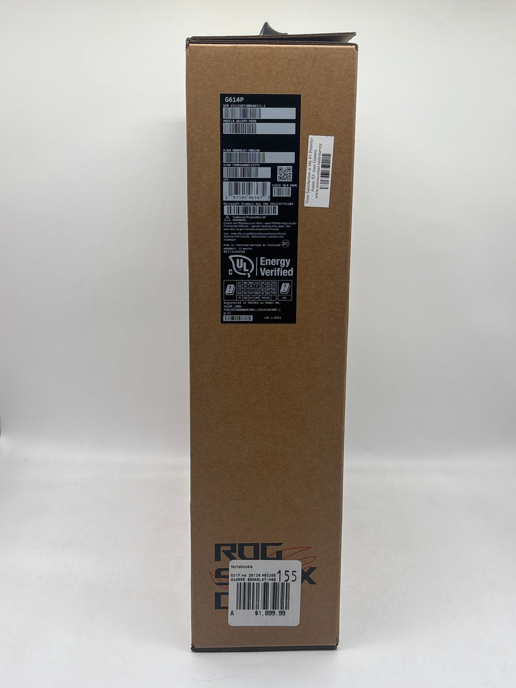 ASUS ROG Strix G16  WUXGA 165Hz AMD Ryzen 9 8940HX NVIDIA RTX 5070 1TB SSD 32GB RAM