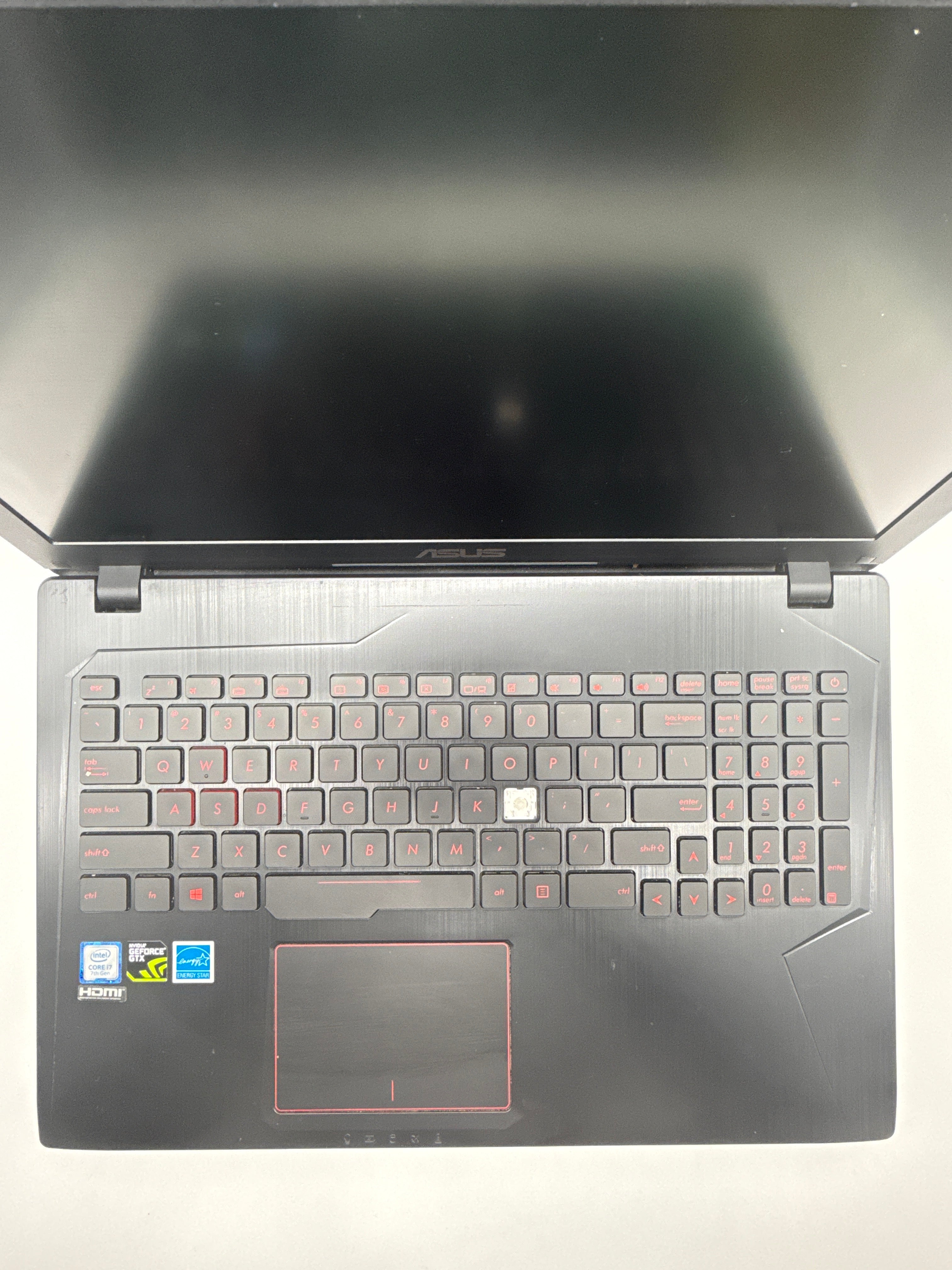 Asus FX53V i7-7700HQ 8GB RAM 256GB SSD Black Laptop Broken (Read)