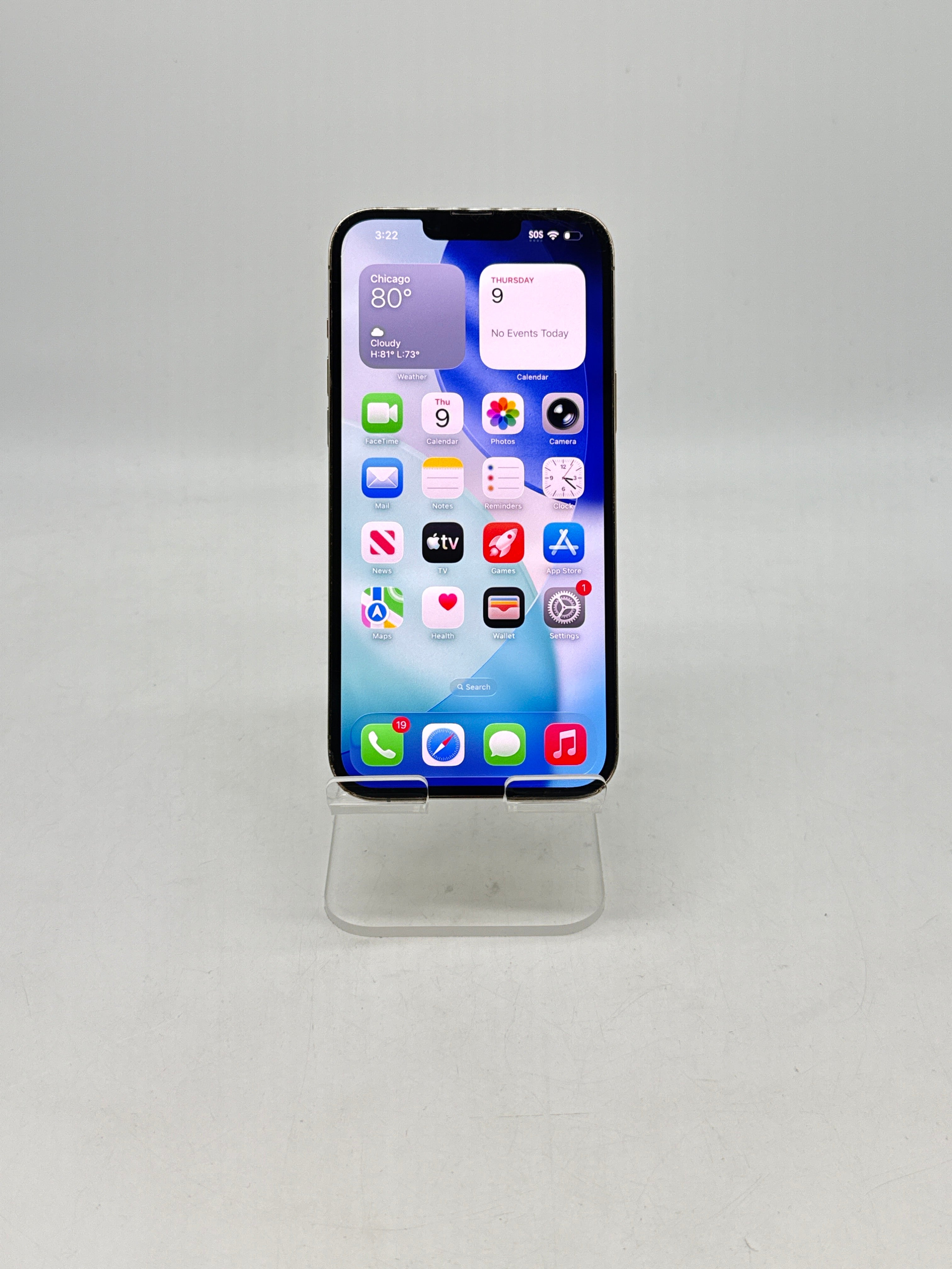 Apple iPhone 13 Pro Max 128GB Gold Unlocked - Cracked Back Service Battery