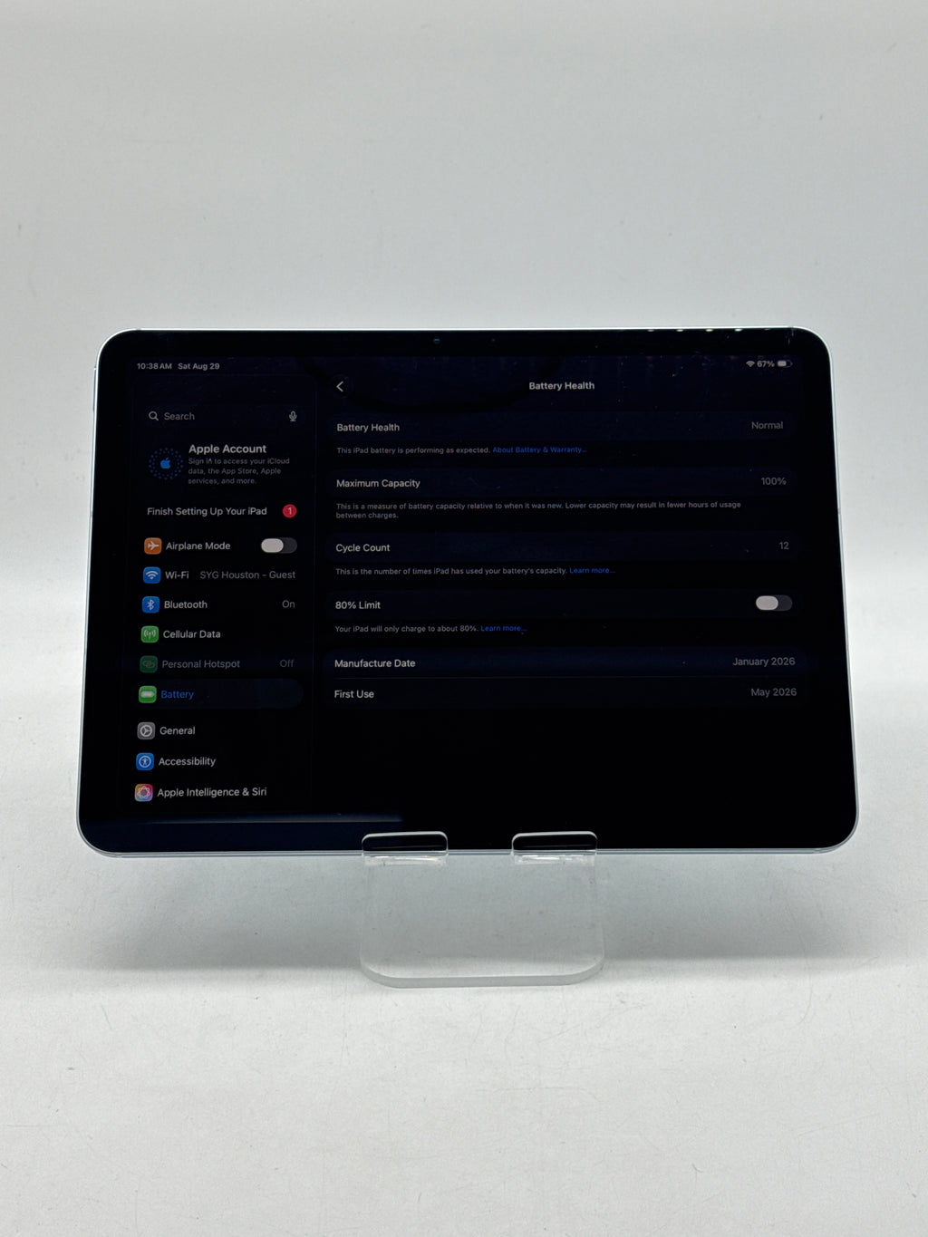 Apple iPad Air 11" M4 A3460 128GB Wi-Fi+Cellular Unlocked Blue Used w/ Box