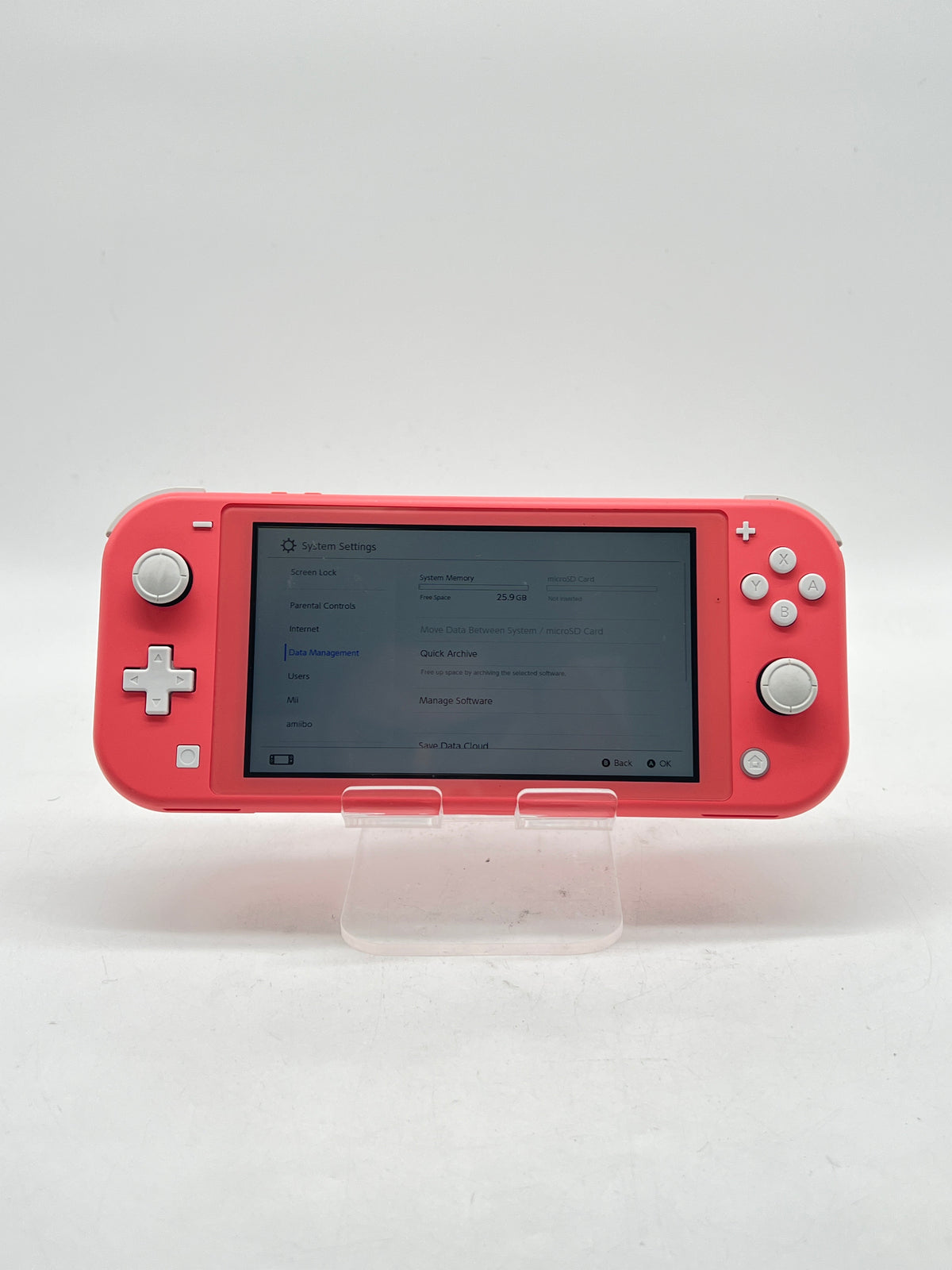 Nintendo Switch Lite 32GB Coral Pink Console w/ 64GB SD Card and 1 Game