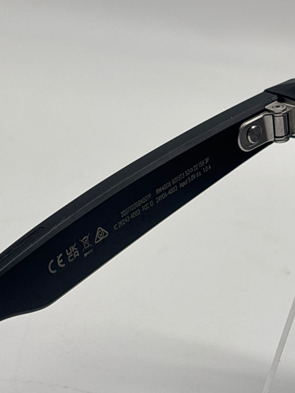 Ray-Ban Meta Wayfarer Smart Glasses RW4008 Matte Black Mirror Lenses - Used
