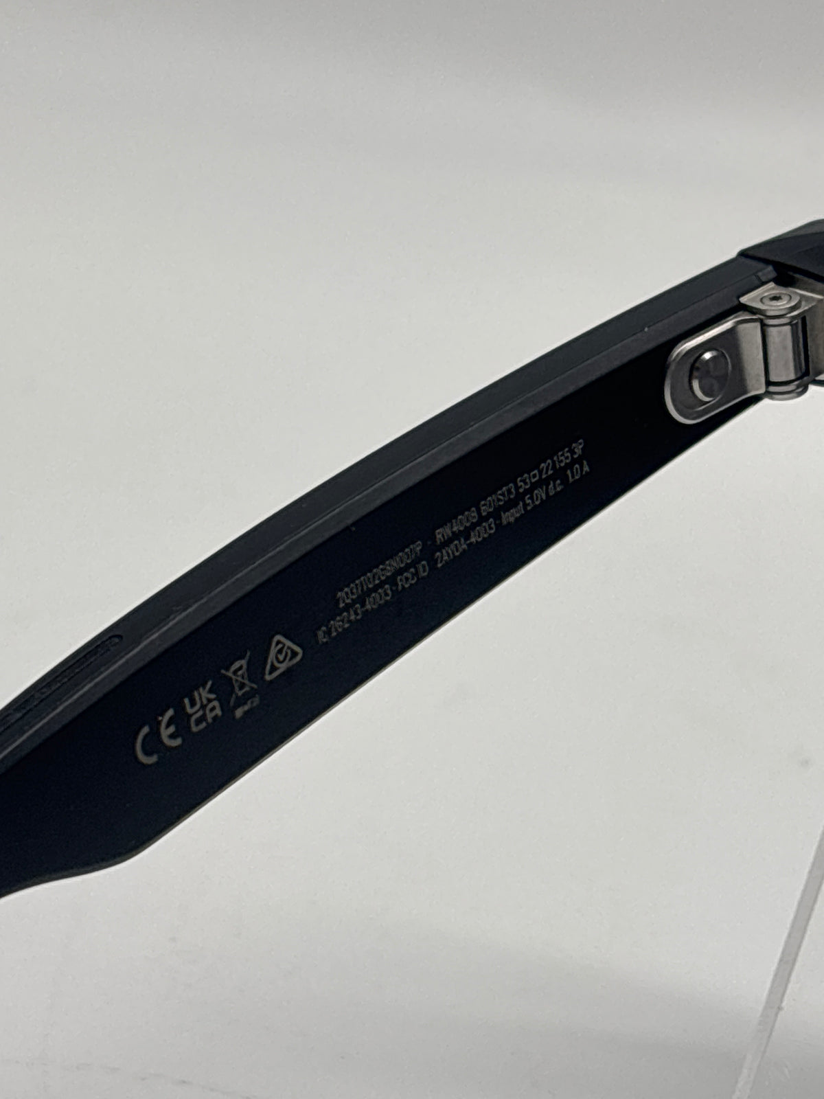 Ray-Ban Meta Wayfarer Smart Glasses RW4008 Matte Black Mirror Lenses - Used