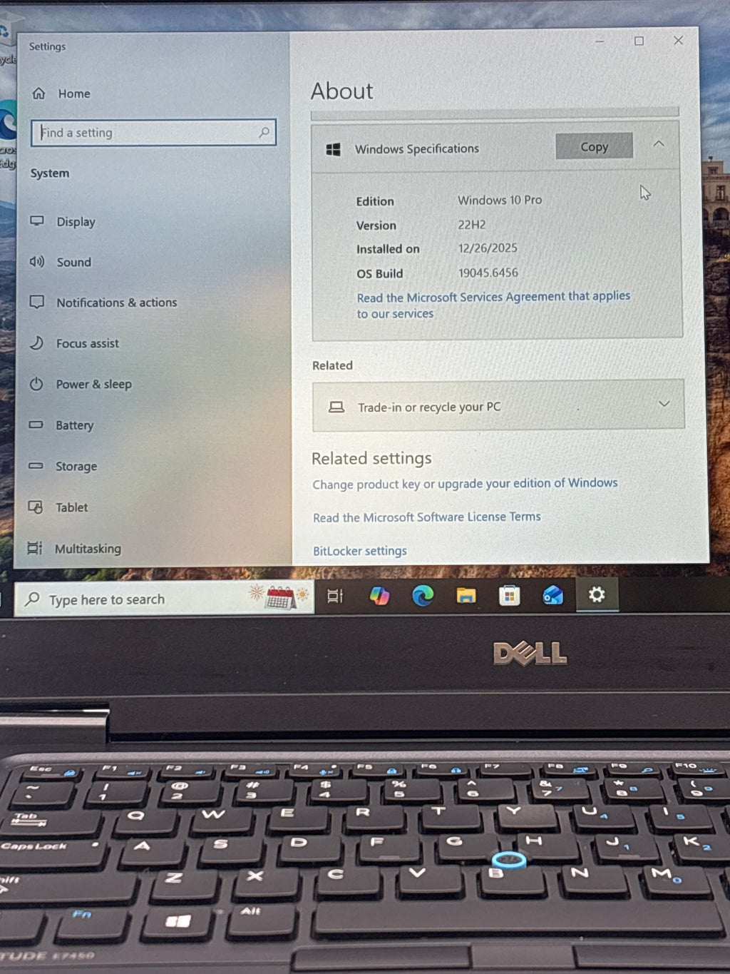 Dell Latitude E7450 i7-5600U 8GB RAM 256GB SSD - For Parts (BAD BATTERY)