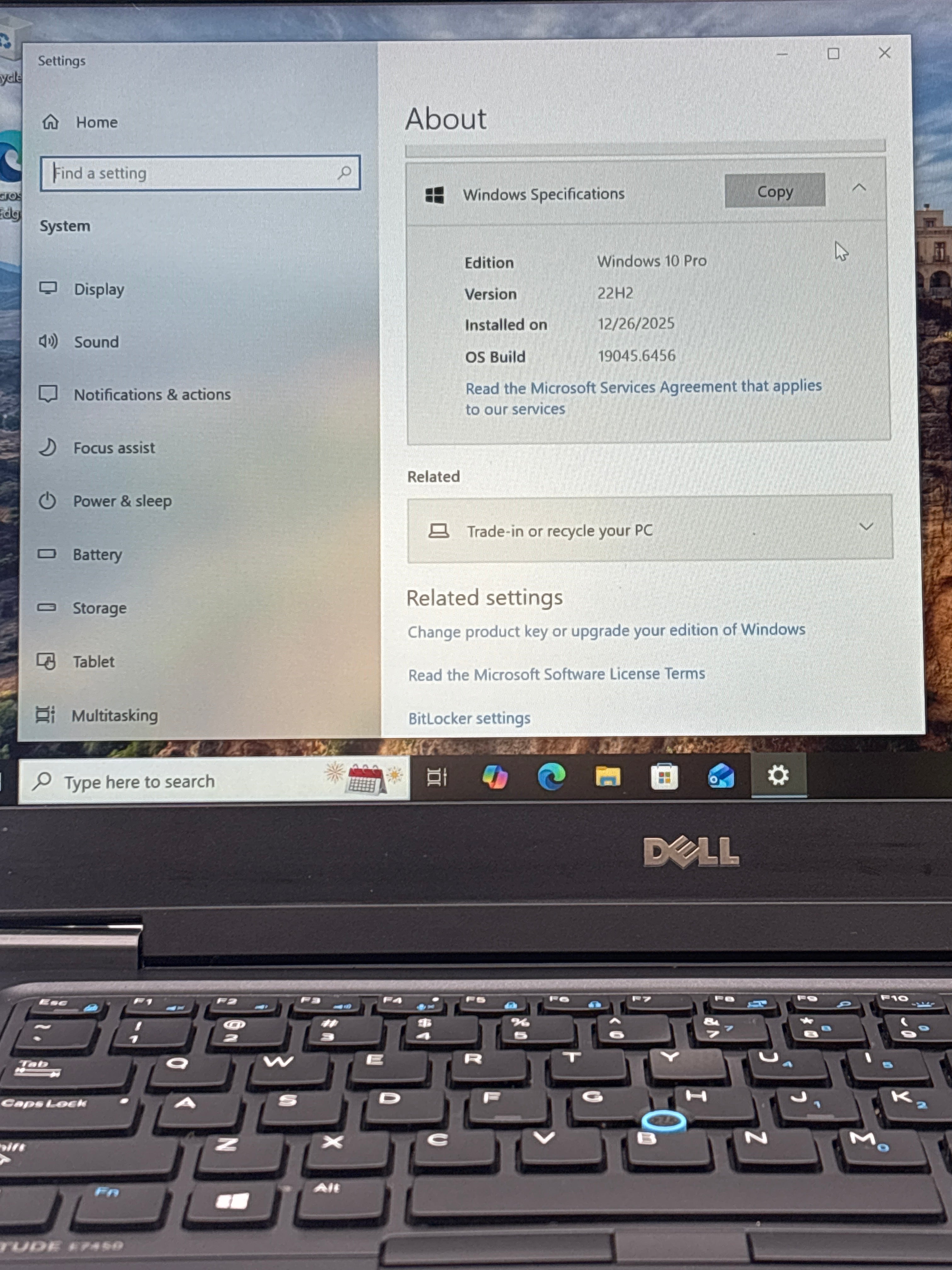 Dell Latitude E7450 i7-5600U 8GB RAM 256GB SSD - For Parts (BAD BATTERY)