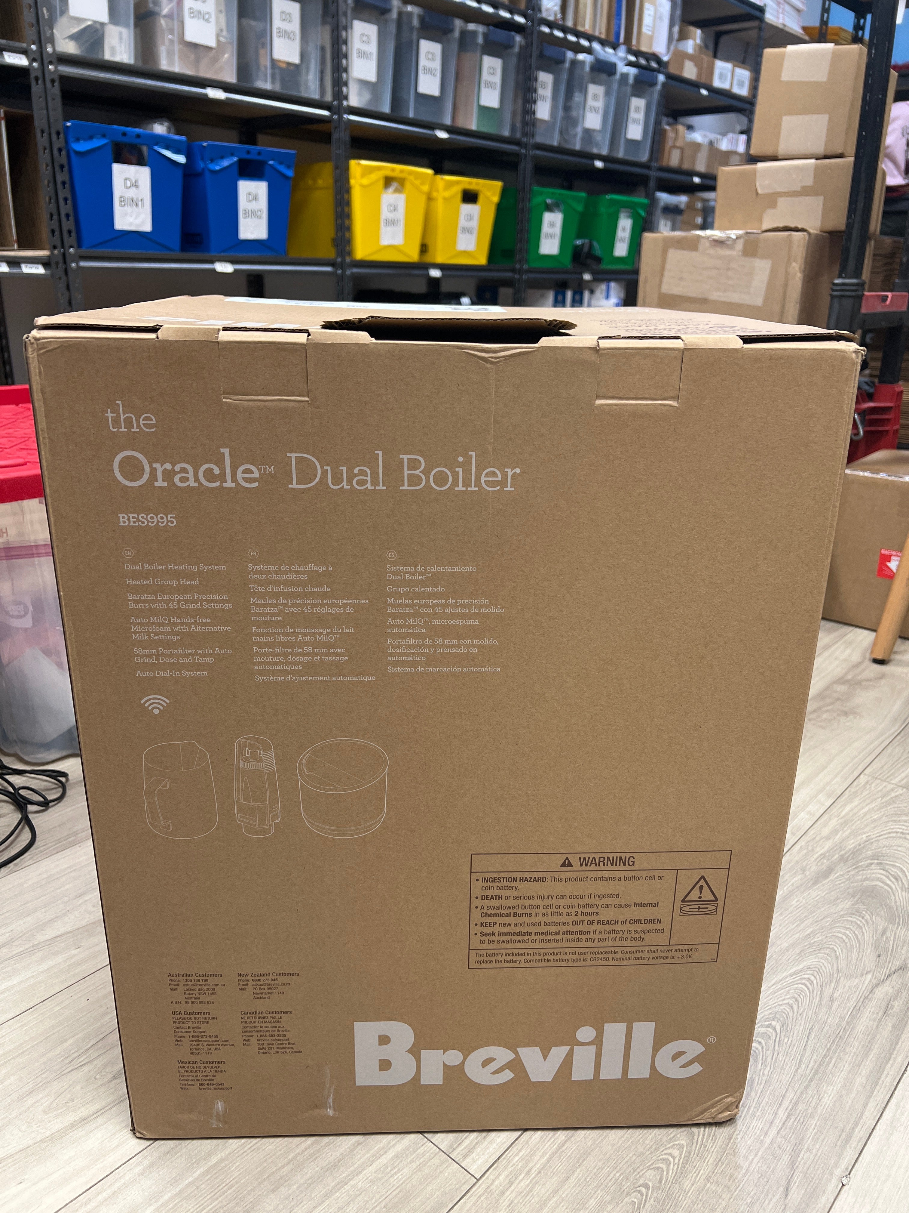 Breville The Oracle Dual Boiler Espresso Machine BES995 Brushed Stainless Steel New In Box