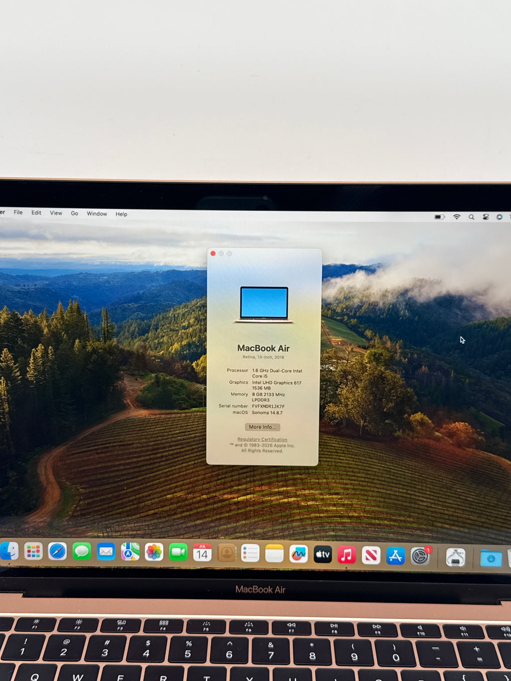 Apple MacBook Air 13" A1932 i5 8GB RAM 128GB SSD - Used