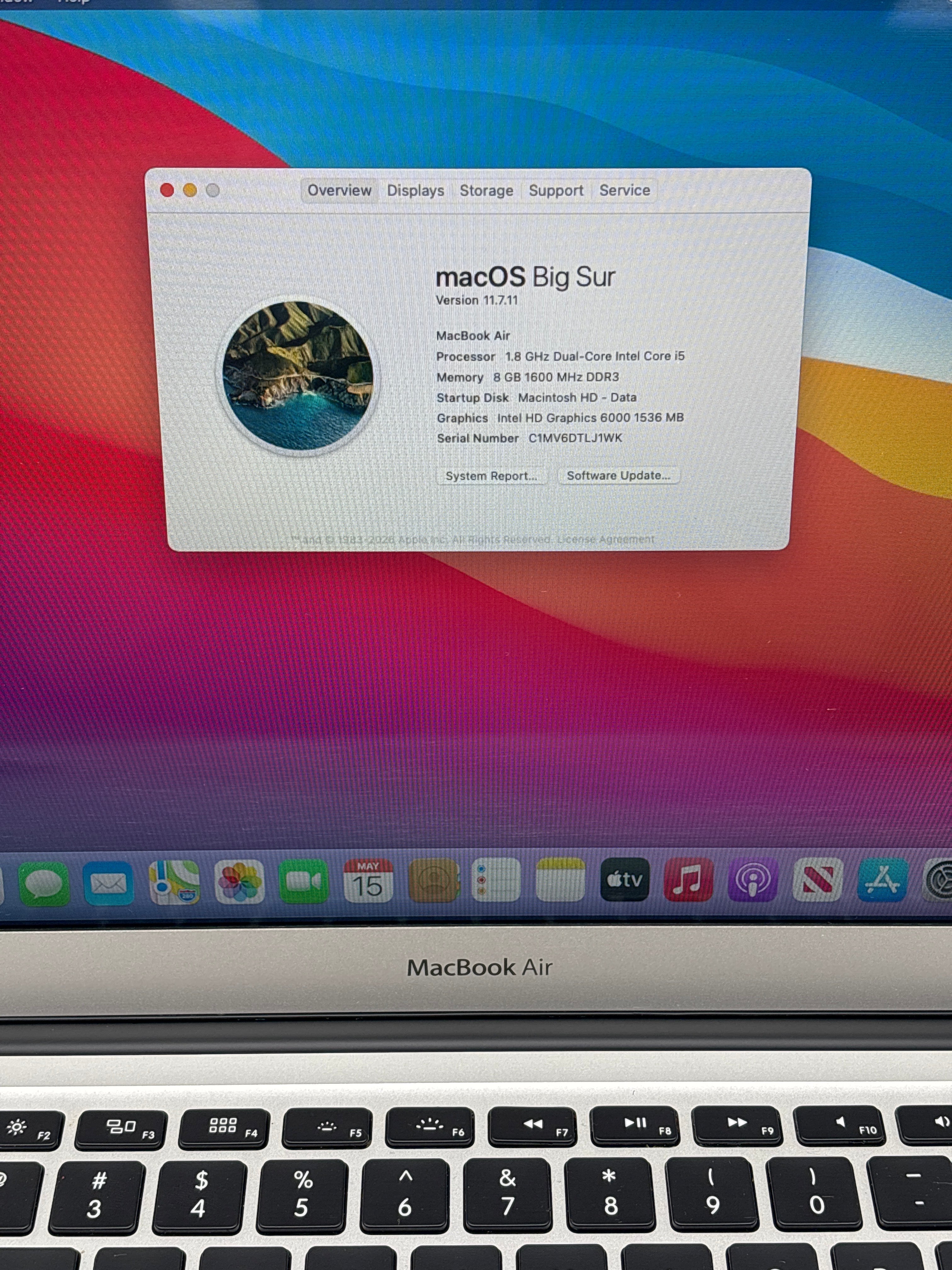Apple MacBook Air 13" A1466 2017 i5 8GB RAM 128GB SSD