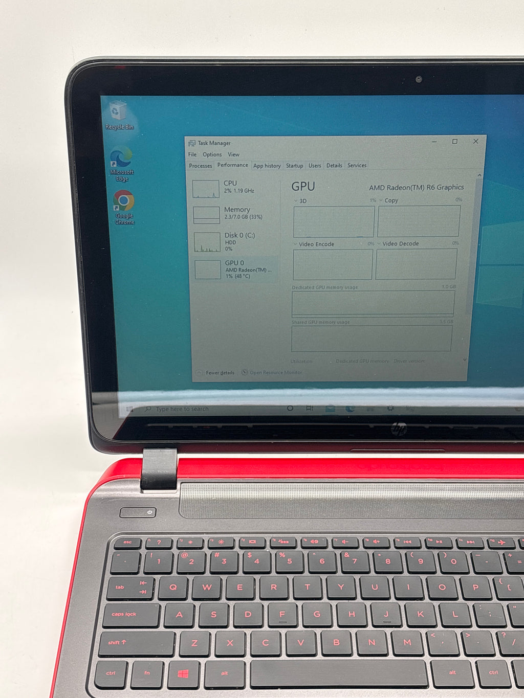HP Beats Special Edition 15-P390NR AMD A10 8GB RAM 1TB HDD - For Parts (Bad HDD)