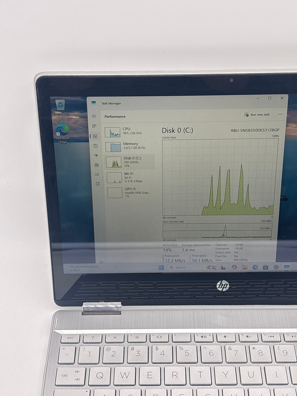 HP Pavillion x360 m Convertible 11m-ap0xxx Pentium Silver N5030 4GB 128GB
