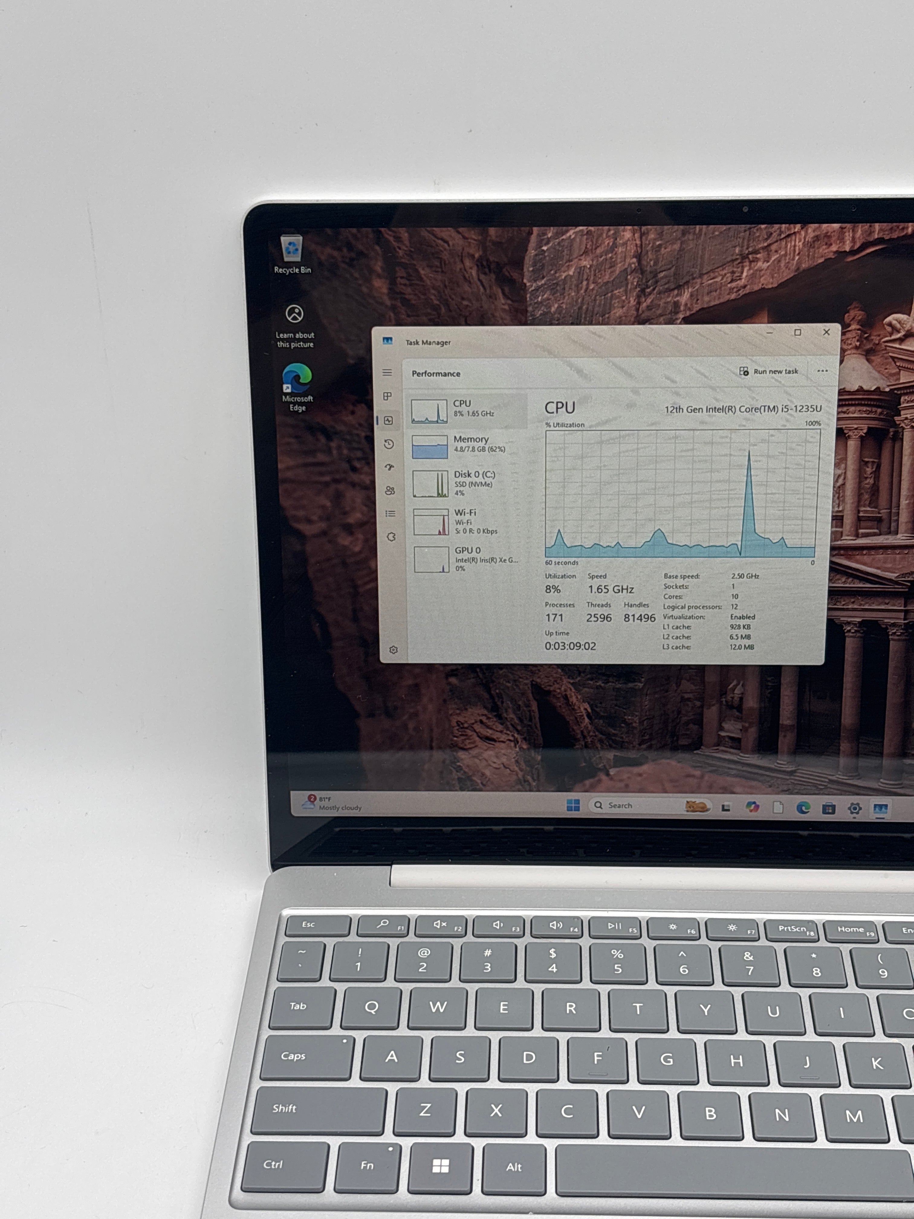 Microsoft Surface Laptop Go 3 2013 i5-1235U 8GB RAM 256GB SSD