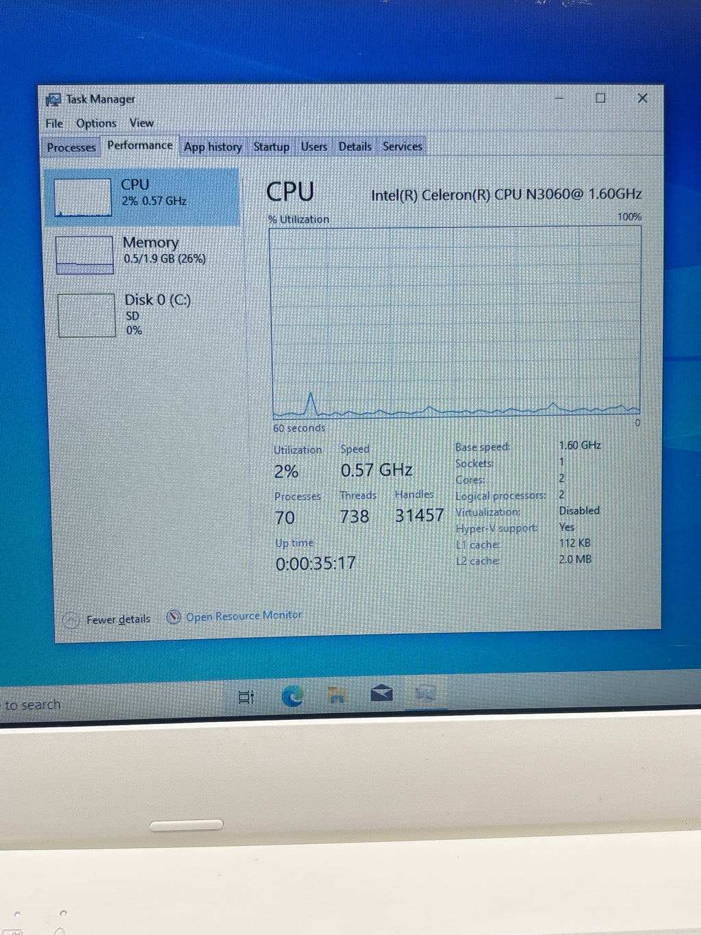 Lenovo IdeaPad 110S Intel Celeron N3060 2GB RAM 32GB eMMC