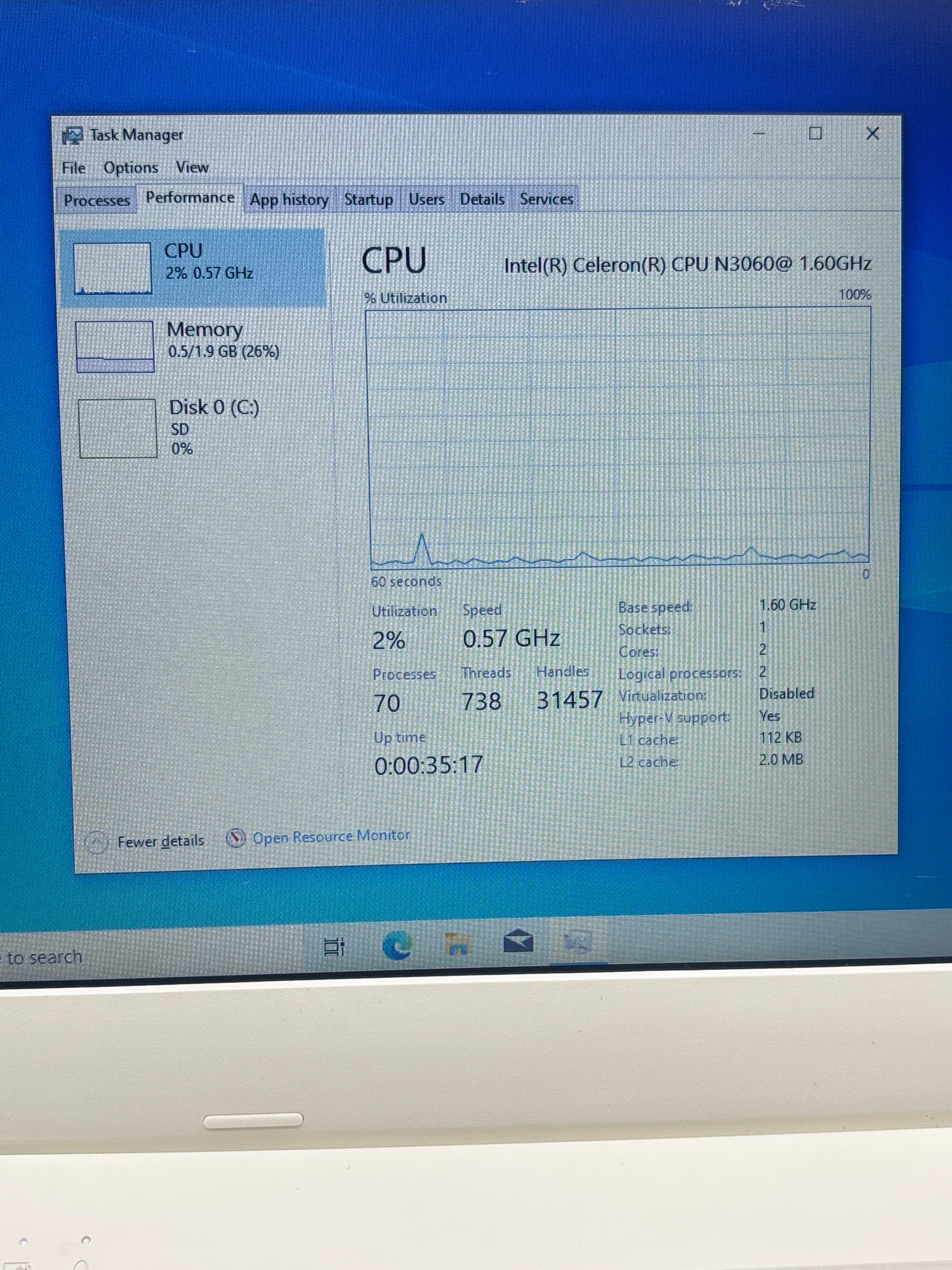 Lenovo IdeaPad 110S Intel Celeron N3060 2GB RAM 32GB eMMC