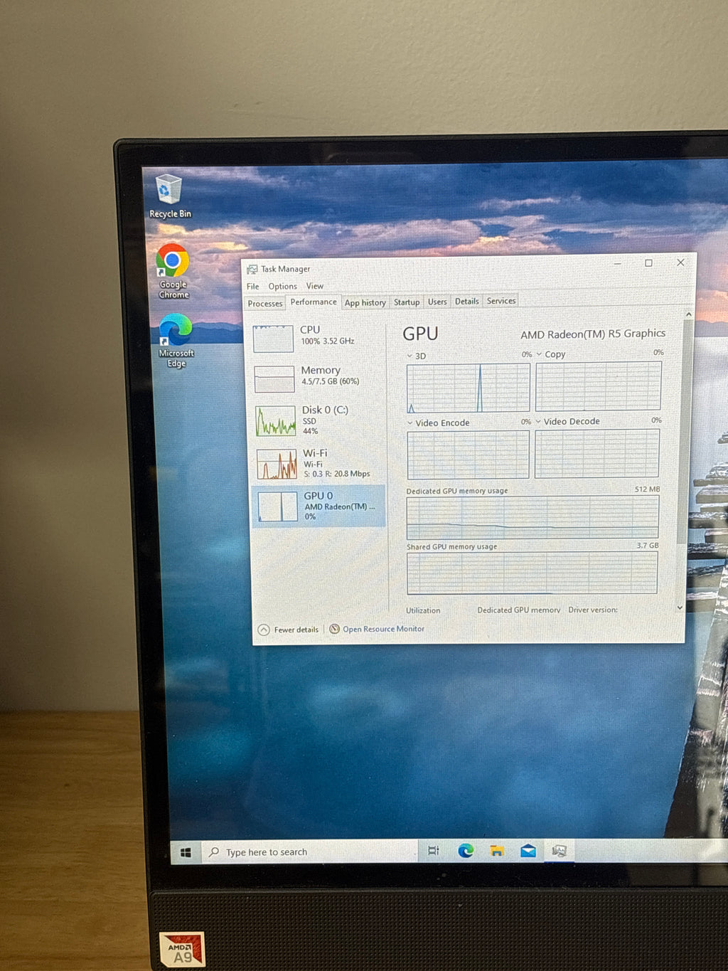 Dell Inspiron 3475 AIO Touchscreen All In One AMD A9-9425 8GB RAM 256GB SSD
