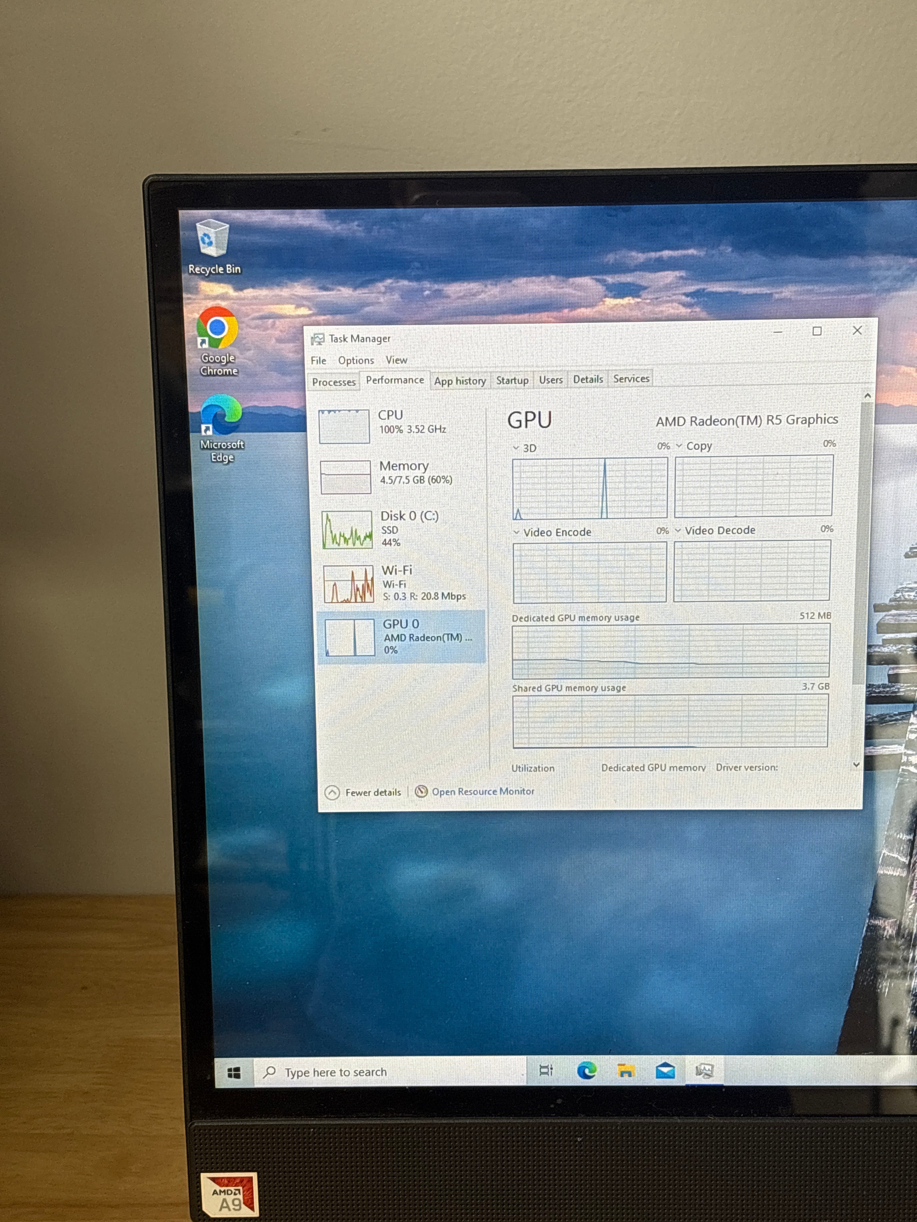 Dell Inspiron 3475 AIO Touchscreen All In One AMD A9-9425 8GB RAM 256GB SSD