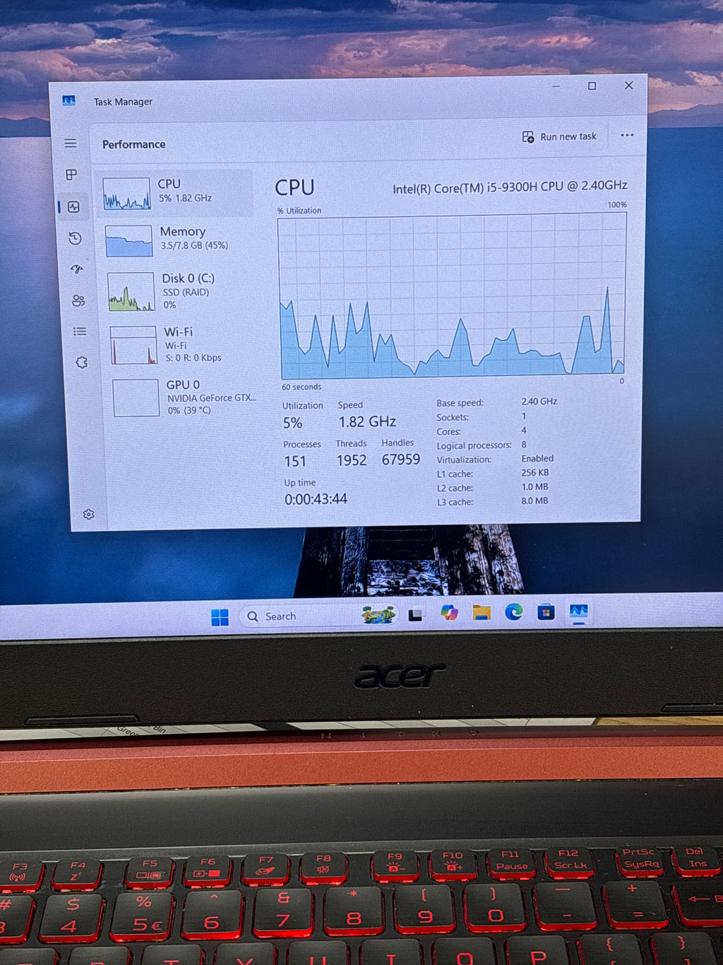 Acer Acer Nitro 5 N18C3 i5-9300H 8GB RAM 512GB SSD GTX 1650 - Bad Battery