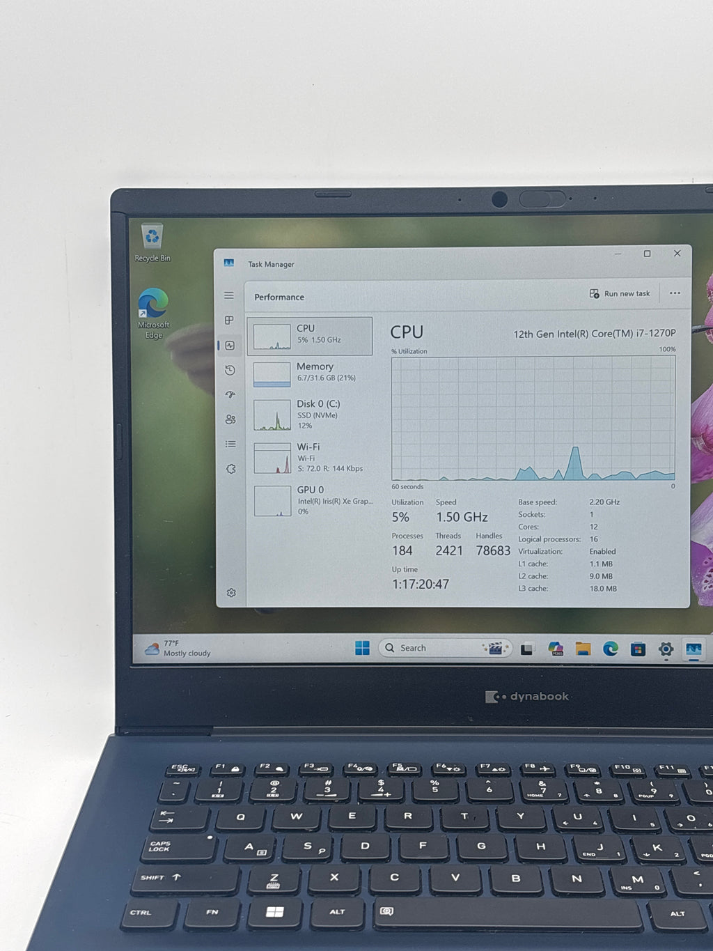 Dynabook Protege X40-K i7-1270P 32GB RAM 512GB SSD