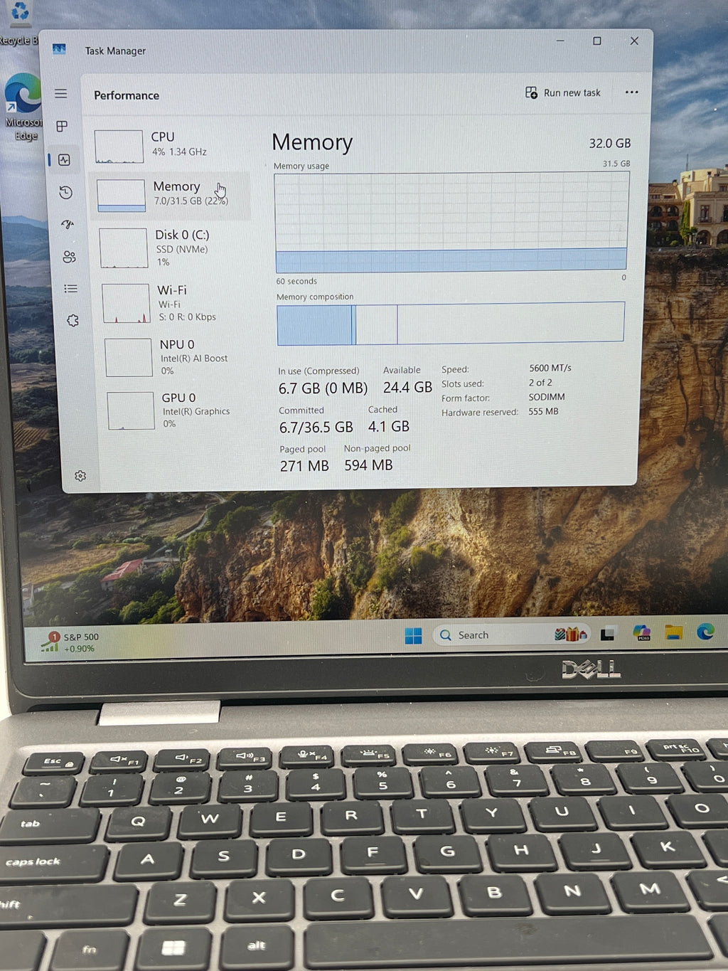 Dell Latitude 5550 15.6” Core Ultra 7 165U 32GB RAM 512GB SSD Silver Used