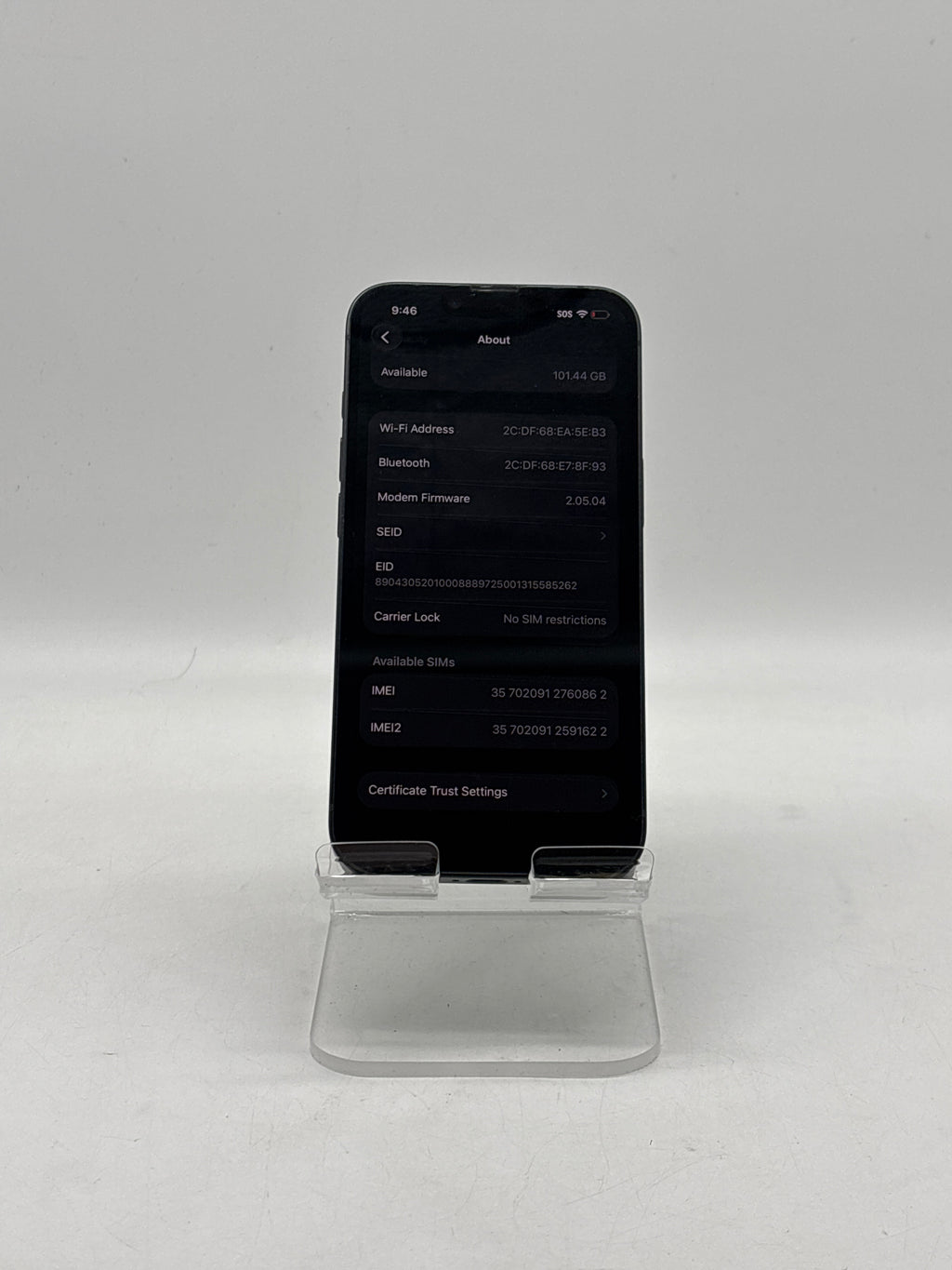 Apple iPhone 16e A3212 128GB Unlocked Black - Used