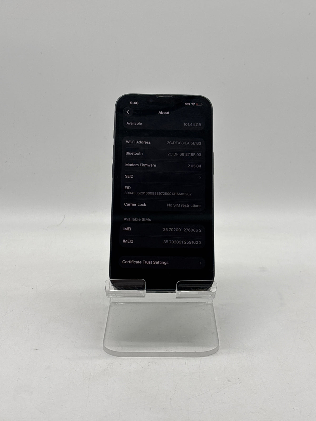 Apple iPhone 16e A3212 128GB Unlocked Black - Used