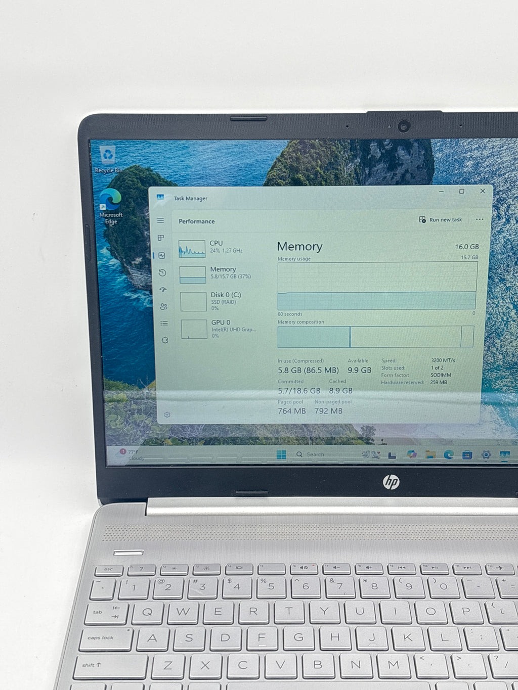 HP 15-dw3013dx i3-1115G4 8GB RAM 256GB SSD