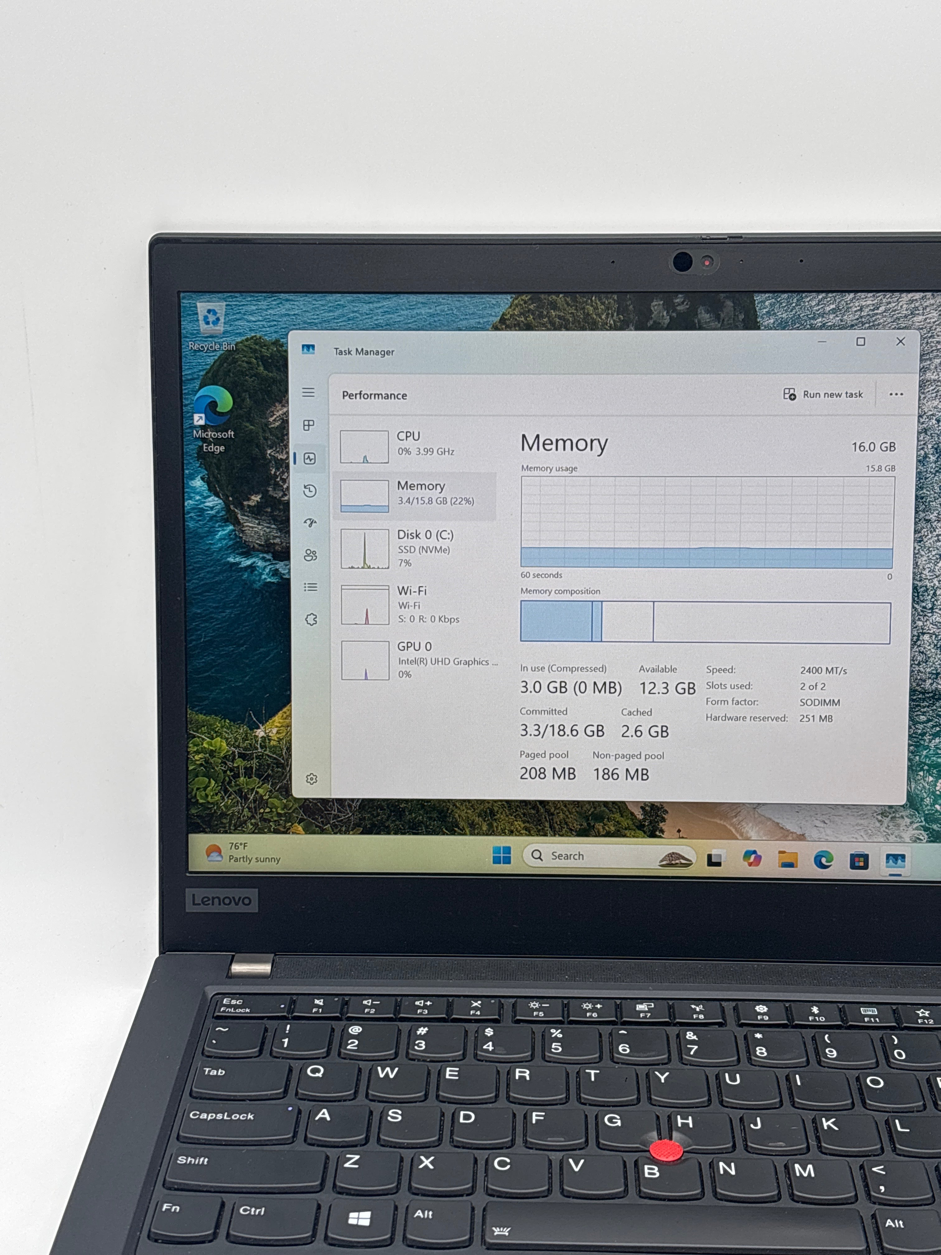 Lenovo ThinkPad T490 i5-8365U 16GB RAM 256GB SSD - Bios Lock/Remotely Managed