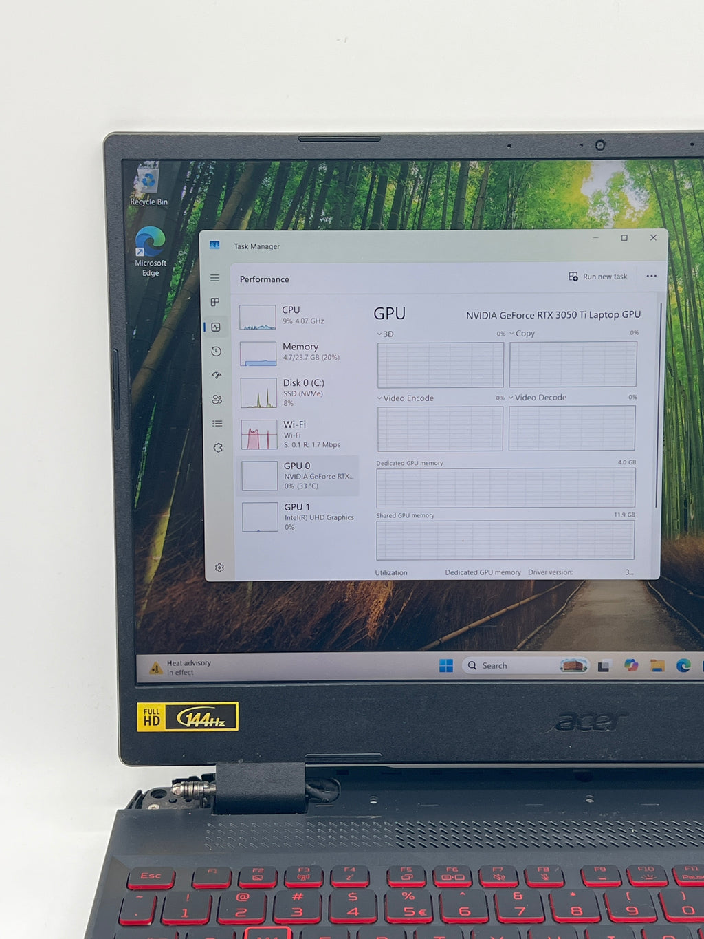 TX01-54482 Asus Nitro 5 15-inch Core i5 12th Gen 24GB RAM 500GB RTX 3050 Ti Black