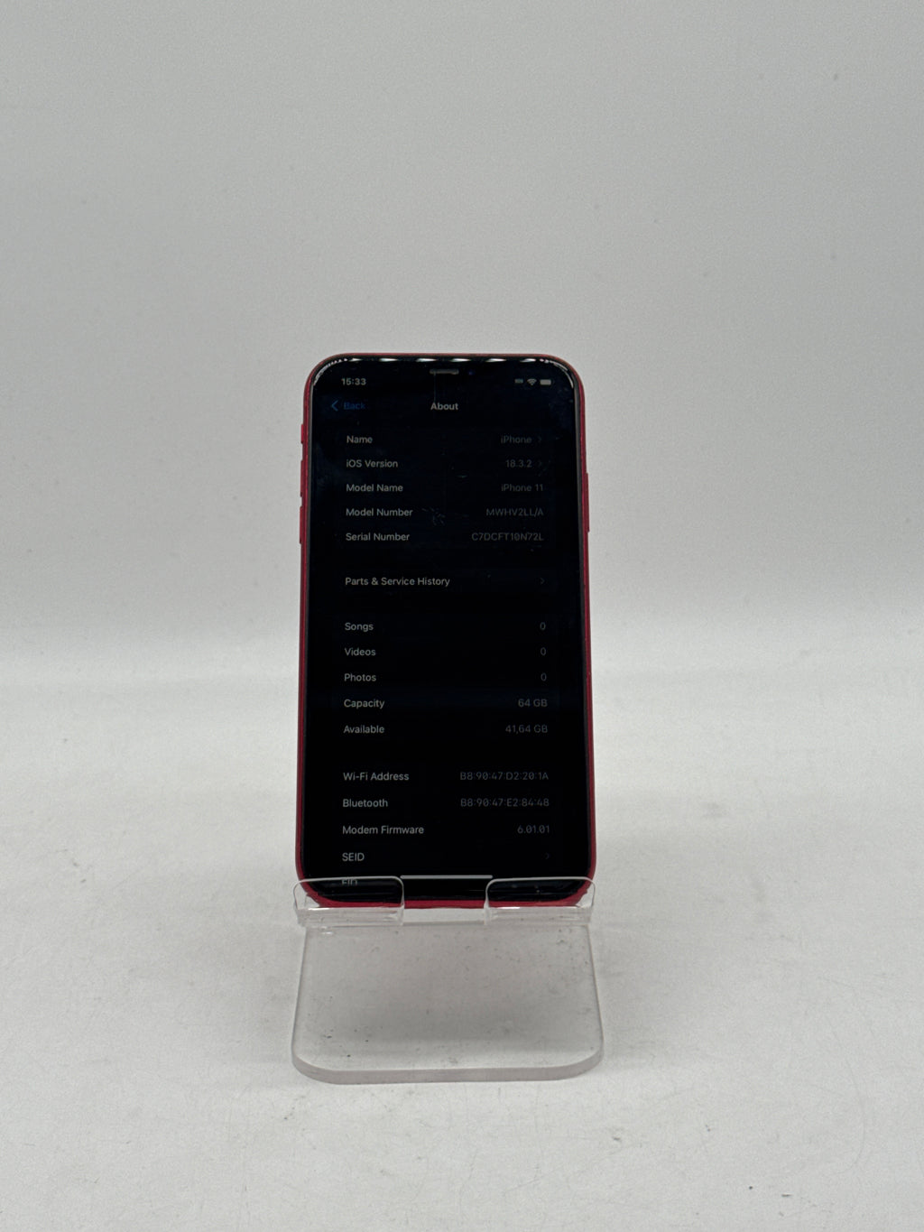 Apple iPhone 11 6.1" A2111 64GB Red Unlocked - READ