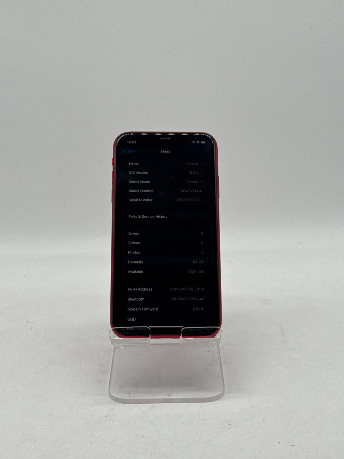 Apple iPhone 11 6.1" A2111 64GB Red Unlocked - READ